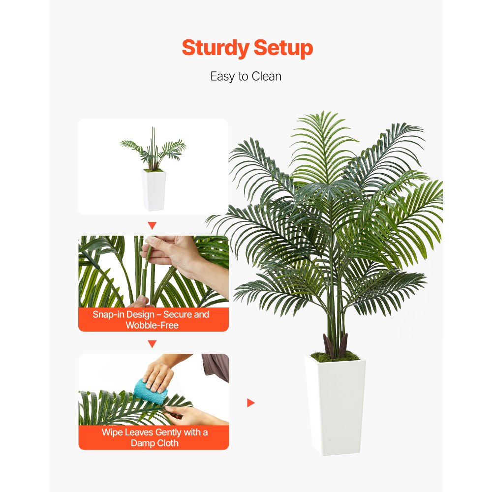 Τεχνητός φοίνικας Areca VEVOR 1524 mm, Τροπικά φυτά ψεύτικου φοίνικα με ψηλή λευκή γλάστρα, Φυτό μεταξιού δαπέδου σε γλάστρα, Μεγάλα δέντρα για διακόσμηση σπιτιού, γραφείου, σαλονιού, ζέσταμα σπιτιού, εσωτερικού χώρου, εξωτερικού χώρου Τεχνητός φοίνικας Areca VEVOR 1524 mm, Τροπικά φυτά ψεύτικου φοίνικα με ψηλή λευκή γλάστρα, Φυτό μεταξιού δαπέδου σε γλάστρα, Μεγάλα δέντρα για διακόσμηση σπιτιού, γραφείου, σαλονιού, ζέσταμα σπιτιού, εσωτερικού χώρου, εξωτερικού χώρου