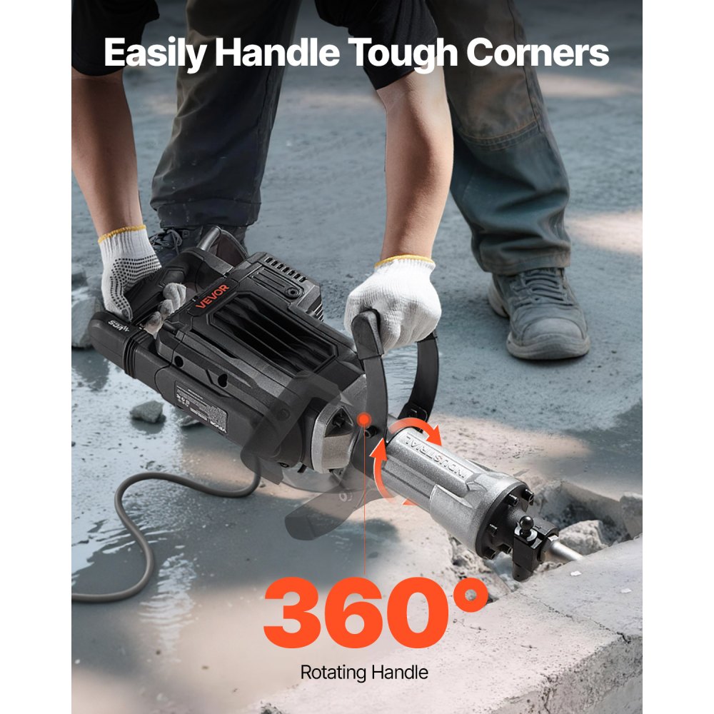 Σφυρί κατεδάφισης VEVOR, Ισχυρό ηλεκτρικό σφυρί 3000 W, Θραυστήρας σκυροδέματος 1700 BPM με αιχμηρή σμίλη, Θήκη μεταφοράς, Γάντια, Προστατευτικά γυαλιά, για σκυρόδεμα, τοίχο, τούβλο, πλακάκια και θεμέλια Σφυρί κατεδάφισης VEVOR, Ισχυρό ηλεκτρικό σφυρί 3000 W, Θραυστήρας σκυροδέματος 1700 BPM με αιχμηρή σμίλη, Θήκη μεταφοράς, Γάντια, Προστατευτικά γυαλιά, για σκυρόδεμα, τοίχο, τούβλο, πλακάκια και θεμέλια