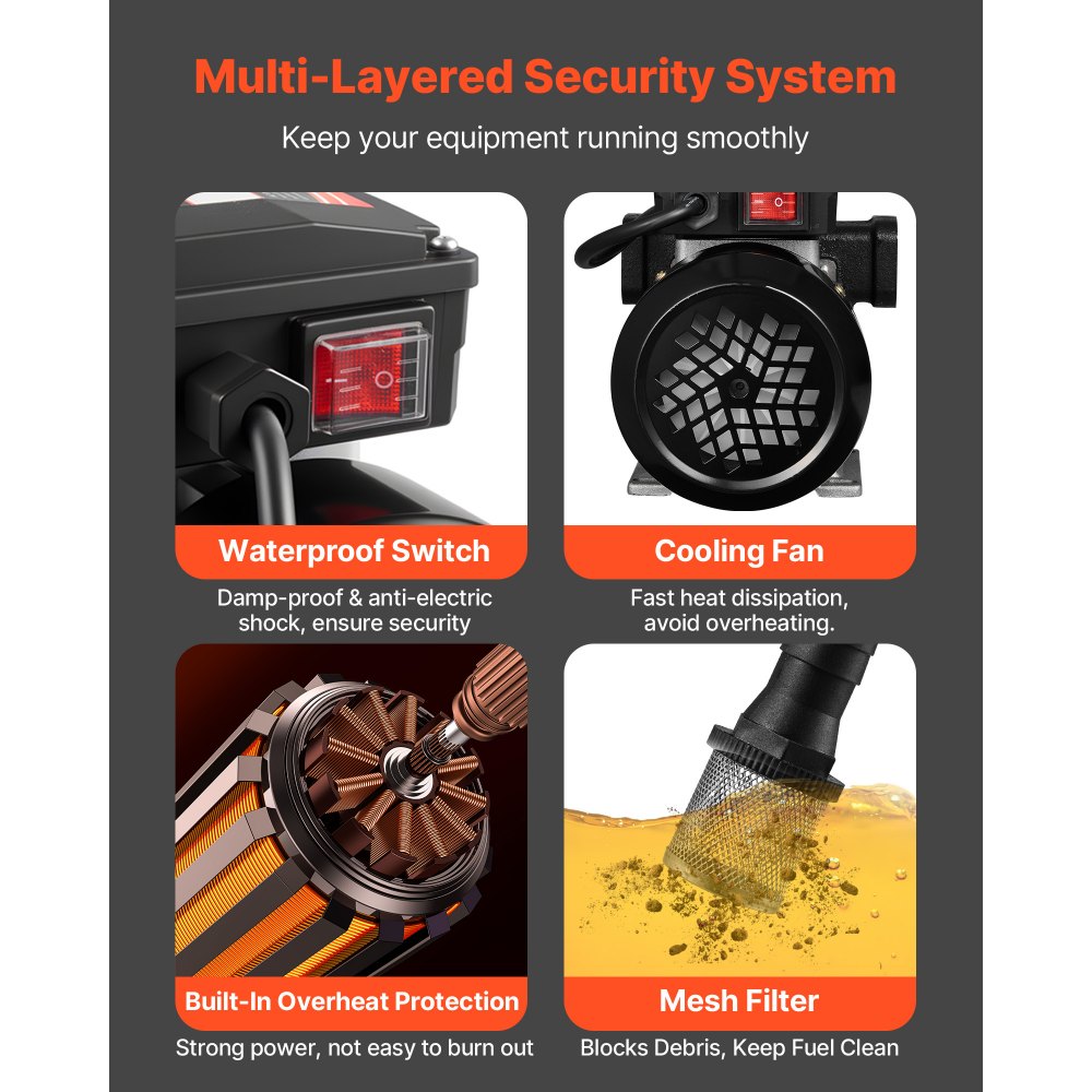 Αντλία Μεταφοράς Καυσίμου VEVOR 230V, 16 GPM 60 L/min, Ηλεκτρική Αντλία Μεταφοράς Λαδιού AC για Ντίζελ Κηροζίνη Βιοντίζελ, με Αυτόματο Ακροφύσιο Καυσίμου & 2 Σωλήνες, Μέγιστη Ανύψωση 45 ft/13,7 m, για Οχήματα, Εργοτάξια Αντλία Μεταφοράς Καυσίμου VEVOR 230V, 16 GPM 60 L/min, Ηλεκτρική Αντλία Μεταφοράς Λαδιού AC για Ντίζελ Κηροζίνη Βιοντίζελ, με Αυτόματο Ακροφύσιο Καυσίμου & 2 Σωλήνες, Μέγιστη Ανύψωση 45 ft/13,7 m, για Οχήματα, Εργοτάξια