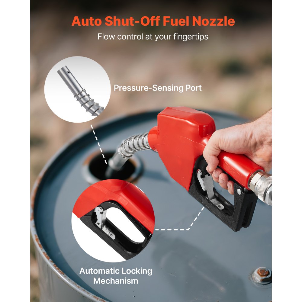 Αντλία Μεταφοράς Καυσίμου VEVOR 230V, 16 GPM 60 L/min, Ηλεκτρική Αντλία Μεταφοράς Λαδιού AC για Ντίζελ, Κηροζίνη, Βιοντίζελ, με Μετρητή, Αυτόματο Ακροφύσιο Καυσίμου & 2 Σωλήνες, Ανύψωση 45 ft/13,7 m, για Οχήματα, Εργοτάξια Αντλία Μεταφοράς Καυσίμου VEVOR 230V, 16 GPM 60 L/min, Ηλεκτρική Αντλία Μεταφοράς Λαδιού AC για Ντίζελ, Κηροζίνη, Βιοντίζελ, με Μετρητή, Αυτόματο Ακροφύσιο Καυσίμου & 2 Σωλήνες, Ανύψωση 45 ft/13,7 m, για Οχήματα, Εργοτάξια