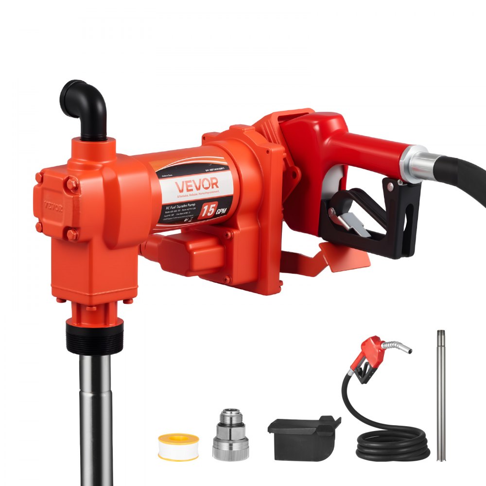 Αντλία μεταφοράς καυσίμου VEVOR 230V, 15 GPM 57 L/min, ηλεκτρική αντλία μεταφοράς λαδιού AC, με ακροφύσιο καυσίμου αυτόματης απενεργοποίησης και εύκαμπτο σωλήνα εκκένωσης, κιτ υψηλής ροής για βενζίνη, ντίζελ, κηροζίνη, βιοντίζελ, μείγματα αιθανόλης Αντλία μεταφοράς καυσίμου VEVOR 230V, 15 GPM 57 L/min, ηλεκτρική αντλία μεταφοράς λαδιού AC, με ακροφύσιο καυσίμου αυτόματης απενεργοποίησης και εύκαμπτο σωλήνα εκκένωσης, κιτ υψηλής ροής για βενζίνη, ντίζελ, κηροζίνη, βιοντίζελ, μείγματα αιθανόλης