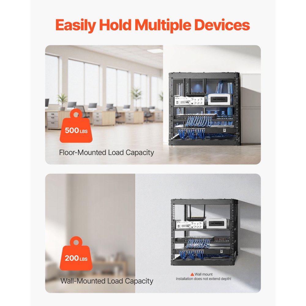 Rack δικτύου VEVOR 10U ανοιχτού πλαισίου, βάθους 585 mm, επιτοίχιο ή επιδαπέδιο, βαρέως τύπου 4 θέσεων, με αεριζόμενα ράφια και υλικό στήριξης, χωράει όλο τον εξοπλισμό δικτύωσης IT και τον εξοπλισμό AV. Rack δικτύου VEVOR 10U ανοιχτού πλαισίου, βάθους 585 mm, επιτοίχιο ή επιδαπέδιο, βαρέως τύπου 4 θέσεων, με αεριζόμενα ράφια και υλικό στήριξης, χωράει όλο τον εξοπλισμό δικτύωσης IT και τον εξοπλισμό AV.