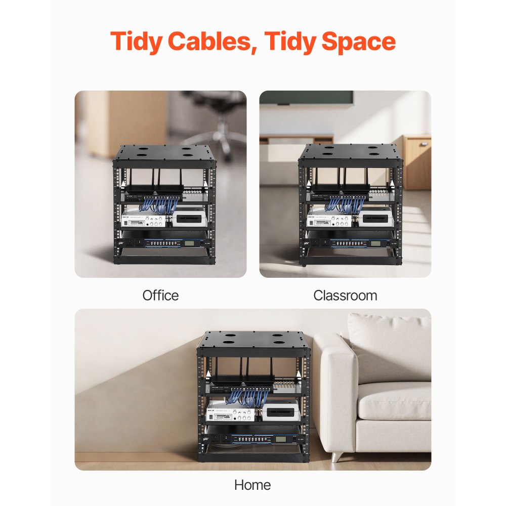 Rack δικτύου VEVOR 10U ανοιχτού πλαισίου, βάθους 585 mm, επιτοίχιο ή επιδαπέδιο, βαρέως τύπου 4 θέσεων, με αεριζόμενα ράφια και υλικό στήριξης, χωράει όλο τον εξοπλισμό δικτύωσης IT και τον εξοπλισμό AV. Rack δικτύου VEVOR 10U ανοιχτού πλαισίου, βάθους 585 mm, επιτοίχιο ή επιδαπέδιο, βαρέως τύπου 4 θέσεων, με αεριζόμενα ράφια και υλικό στήριξης, χωράει όλο τον εξοπλισμό δικτύωσης IT και τον εξοπλισμό AV.