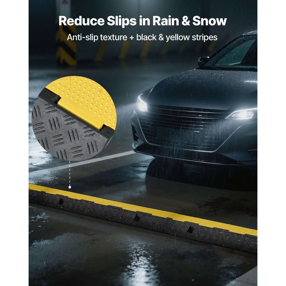 Ράμπα προστασίας καλωδίων VEVOR, χωρητικότητα 9.979 kg/άξονα, κάλυμμα εύκαμπτου σωλήνα από καουτσούκ βαρέως τύπου 1 καναλιού, κανάλι 70 x 50 mm, σαμαράκι ταχύτητας κυκλοφορίας με άνοιγμα στο πάνω μέρος, για εσωτερική και εξωτερική χρήση, 1 τεμάχιο Ράμπα προστασίας καλωδίων VEVOR, χωρητικότητα 9.979 kg/άξονα, κάλυμμα εύκαμπτου σωλήνα από καουτσούκ βαρέως τύπου 1 καναλιού, κανάλι 70 x 50 mm, σαμαράκι ταχύτητας κυκλοφορίας με άνοιγμα στο πάνω μέρος, για εσωτερική και εξωτερική χρήση, 1 τεμάχιο