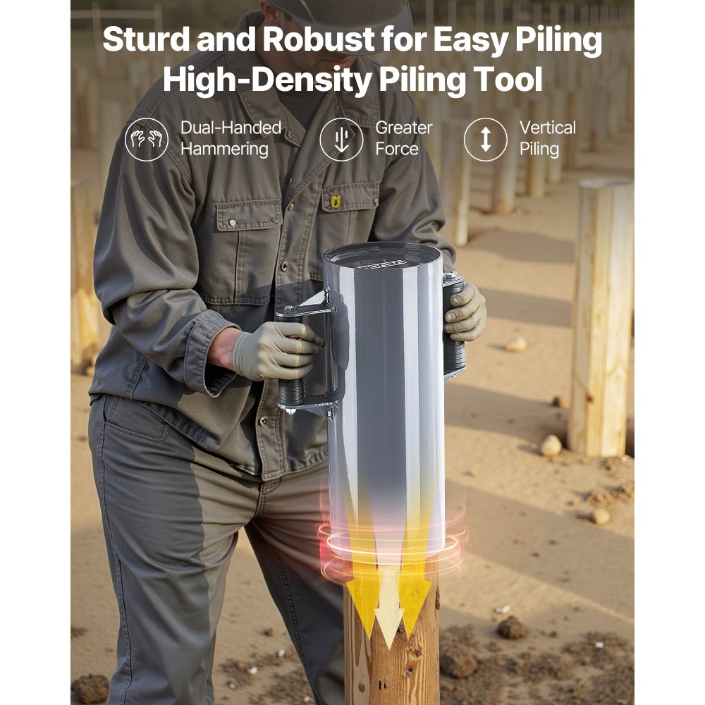 Οδηγός στύλων περίφραξης VEVOR, βαρέως τύπου οδηγός στύλων T με λαβές, μεταλλικός χειροκίνητος σφυρί για κανάλι U, ξύλινος φράχτης, ταιριάζει σε στύλους T με εσωτερική διάμετρο έως 6,1 ίντσες, ιδανικό για αγρόκτημα, κήπο, αυλή Οδηγός στύλων περίφραξης VEVOR, βαρέως τύπου οδηγός στύλων T με λαβές, μεταλλικός χειροκίνητος σφυρί για κανάλι U, ξύλινος φράχτης, ταιριάζει σε στύλους T με εσωτερική διάμετρο έως 6,1 ίντσες, ιδανικό για αγρόκτημα, κήπο, αυλή