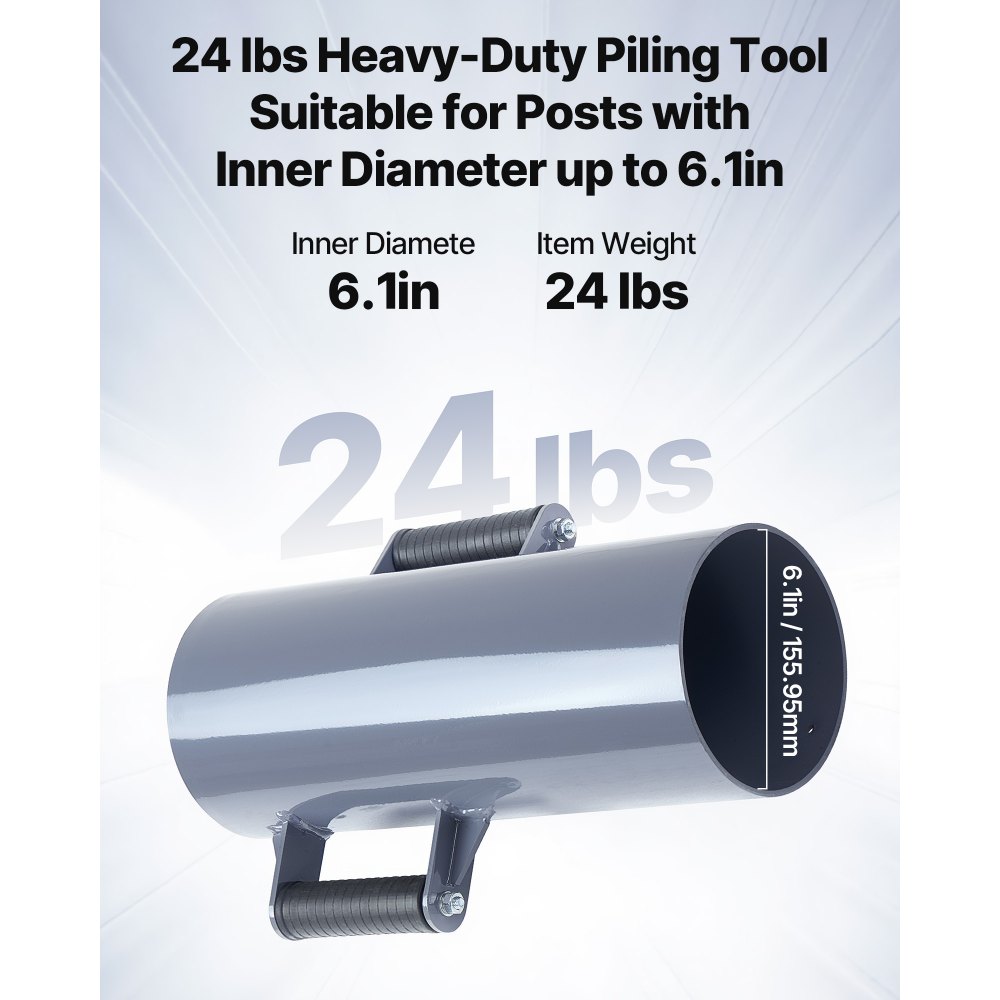 Οδηγός στύλων περίφραξης VEVOR, βαρέως τύπου οδηγός στύλων T με λαβές, μεταλλικός χειροκίνητος σφυρί για κανάλι U, ξύλινος φράχτης, ταιριάζει σε στύλους T με εσωτερική διάμετρο έως 6,1 ίντσες, ιδανικό για αγρόκτημα, κήπο, αυλή Οδηγός στύλων περίφραξης VEVOR, βαρέως τύπου οδηγός στύλων T με λαβές, μεταλλικός χειροκίνητος σφυρί για κανάλι U, ξύλινος φράχτης, ταιριάζει σε στύλους T με εσωτερική διάμετρο έως 6,1 ίντσες, ιδανικό για αγρόκτημα, κήπο, αυλή