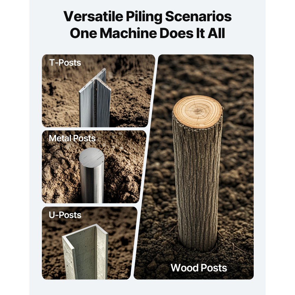 Οδηγός στύλων περίφραξης VEVOR, βαρέως τύπου οδηγός στύλων T με λαβές, μεταλλικός χειροκίνητος σφυρί για κανάλι U, ξύλινος φράχτης, ταιριάζει σε στύλους T με εσωτερική διάμετρο έως 6,1 ίντσες, ιδανικό για αγρόκτημα, κήπο, αυλή Οδηγός στύλων περίφραξης VEVOR, βαρέως τύπου οδηγός στύλων T με λαβές, μεταλλικός χειροκίνητος σφυρί για κανάλι U, ξύλινος φράχτης, ταιριάζει σε στύλους T με εσωτερική διάμετρο έως 6,1 ίντσες, ιδανικό για αγρόκτημα, κήπο, αυλή