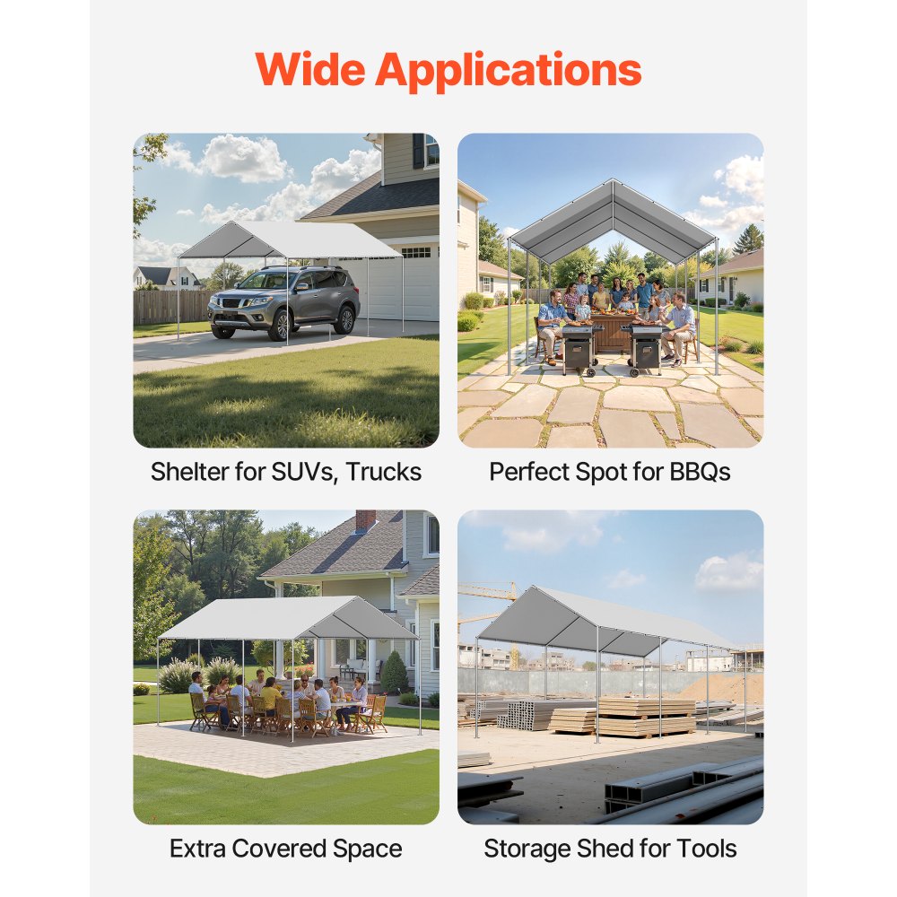 Ανταλλακτικό στέγαστρο VEVOR, μουσαμάς οροφής σκηνής γκαράζ 3 x 6 m, ανθεκτικός στην υπεριώδη ακτινοβολία και αδιάβροχος μουσαμάς στεγάστρου αυτοκινήτου, κάλυμμα θύρας αυτοκινήτου βαρέως τύπου με σφαιρικά καροτσάκια, γκρι, το πλαίσιο δεν περιλαμβάνεται Ανταλλακτικό στέγαστρο VEVOR, μουσαμάς οροφής σκηνής γκαράζ 3 x 6 m, ανθεκτικός στην υπεριώδη ακτινοβολία και αδιάβροχος μουσαμάς στεγάστρου αυτοκινήτου, κάλυμμα θύρας αυτοκινήτου βαρέως τύπου με σφαιρικά καροτσάκια, γκρι, το πλαίσιο δεν περιλαμβάνεται