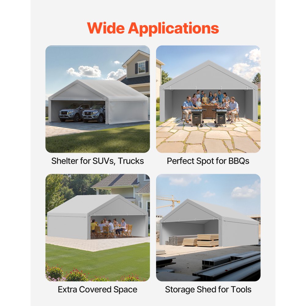 Ανταλλακτικό στέγαστρο VEVOR, μουσαμάς οροφής σκηνής γκαράζ 6 x 6 m με πλευρικά τοιχώματα, ανθεκτικός στην υπεριώδη ακτινοβολία και αδιάβροχος, βαρέως τύπου μουσαμάς στεγάστρου αυτοκινήτου με σφαιρικά καροτσάκια, γκρι, το πλαίσιο δεν περιλαμβάνεται Ανταλλακτικό στέγαστρο VEVOR, μουσαμάς οροφής σκηνής γκαράζ 6 x 6 m με πλευρικά τοιχώματα, ανθεκτικός στην υπεριώδη ακτινοβολία και αδιάβροχος, βαρέως τύπου μουσαμάς στεγάστρου αυτοκινήτου με σφαιρικά καροτσάκια, γκρι, το πλαίσιο δεν περιλαμβάνεται