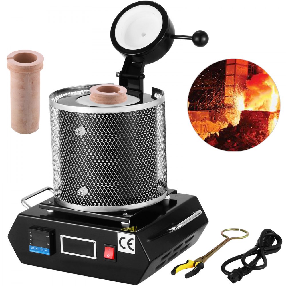 Ψηφιακός ηλεκτρικός φούρνος τήξης χρυσού VEVOR, 1350W, μέγιστη θερμοκρασία 1150℃, με κεραμικό χωνευτήριο 1 kg, για χύτευση, ραφινάρισμα πολύτιμων μετάλλων, τήξη χρυσού, ασημιού, αλουμινίου Ψηφιακός ηλεκτρικός φούρνος τήξης χρυσού VEVOR, 1350W, μέγιστη θερμοκρασία 1150℃, με κεραμικό χωνευτήριο 1 kg, για χύτευση, ραφινάρισμα πολύτιμων μετάλλων, τήξη χρυσού, ασημιού, αλουμινίου