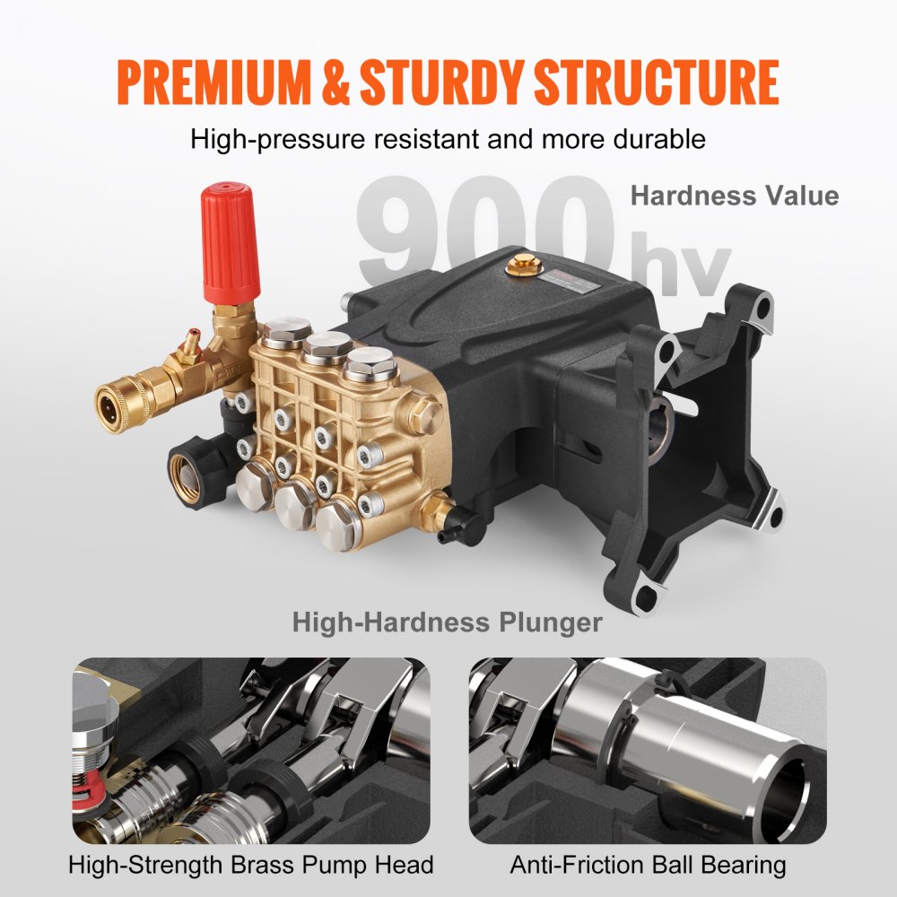 Αντλία πλυστικού μηχανήματος υψηλής πίεσης VEVOR, οριζόντιο τριπλό έμβολο άξονα 25,4 mm, 4400 PSI, 4 GPM, κιτ ανταλλακτικών αντλιών πλυστικού μηχανήματος υψηλής πίεσης, αντλία πλυστικού εξαρτημάτων, συμβατή με τα μοντέλα Simpson MorFlex 40224, 40225, 40226 Αντλία πλυστικού μηχανήματος υψηλής πίεσης VEVOR, οριζόντιο τριπλό έμβολο άξονα 25,4 mm, 4400 PSI, 4 GPM, κιτ ανταλλακτικών αντλιών πλυστικού μηχανήματος υψηλής πίεσης, αντλία πλυστικού εξαρτημάτων, συμβατή με τα μοντέλα Simpson MorFlex 40224, 40225, 40226