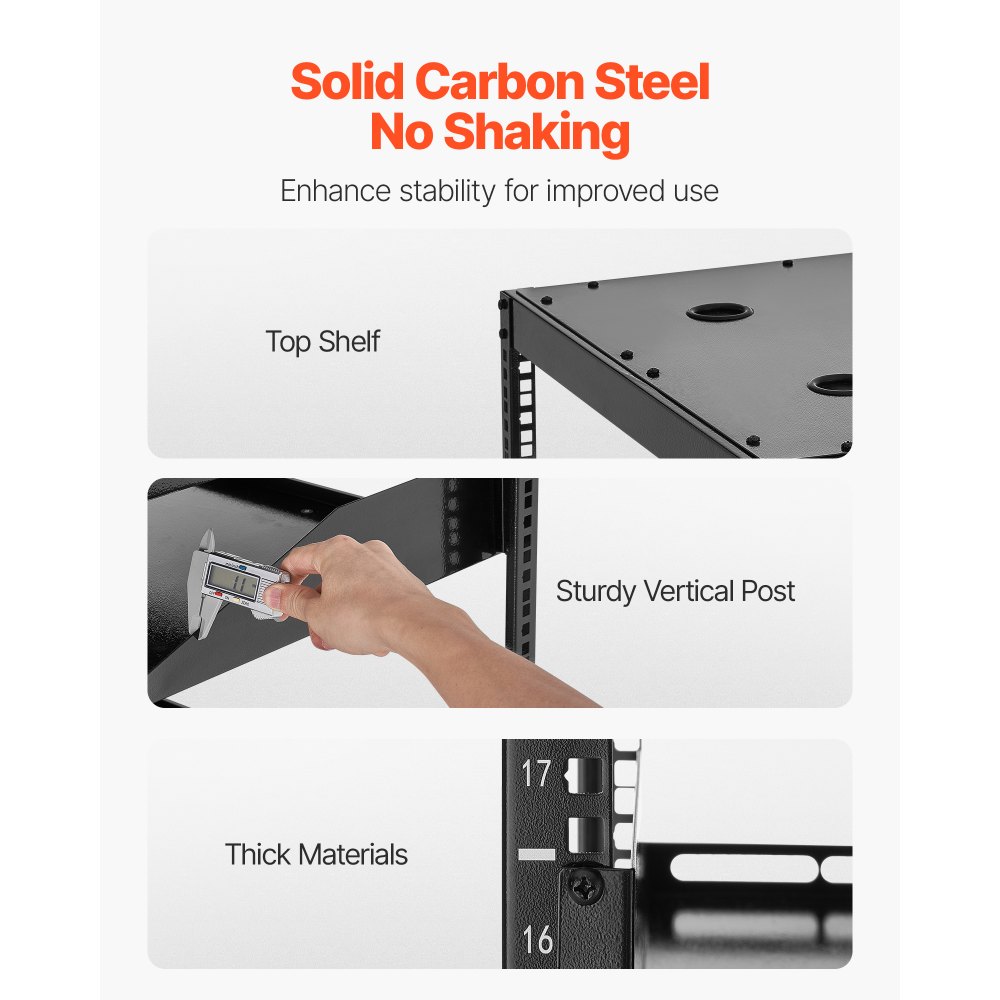 Rack δικτύου VEVOR 20U ανοιχτού πλαισίου, βάθους 585 mm, επιτοίχιο ή επιδαπέδιο, βαρέως τύπου 4 θέσεων, με αεριζόμενα ράφια και υλικό στήριξης, χωράει όλο τον εξοπλισμό δικτύωσης IT και τον εξοπλισμό AV. Rack δικτύου VEVOR 20U ανοιχτού πλαισίου, βάθους 585 mm, επιτοίχιο ή επιδαπέδιο, βαρέως τύπου 4 θέσεων, με αεριζόμενα ράφια και υλικό στήριξης, χωράει όλο τον εξοπλισμό δικτύωσης IT και τον εξοπλισμό AV.