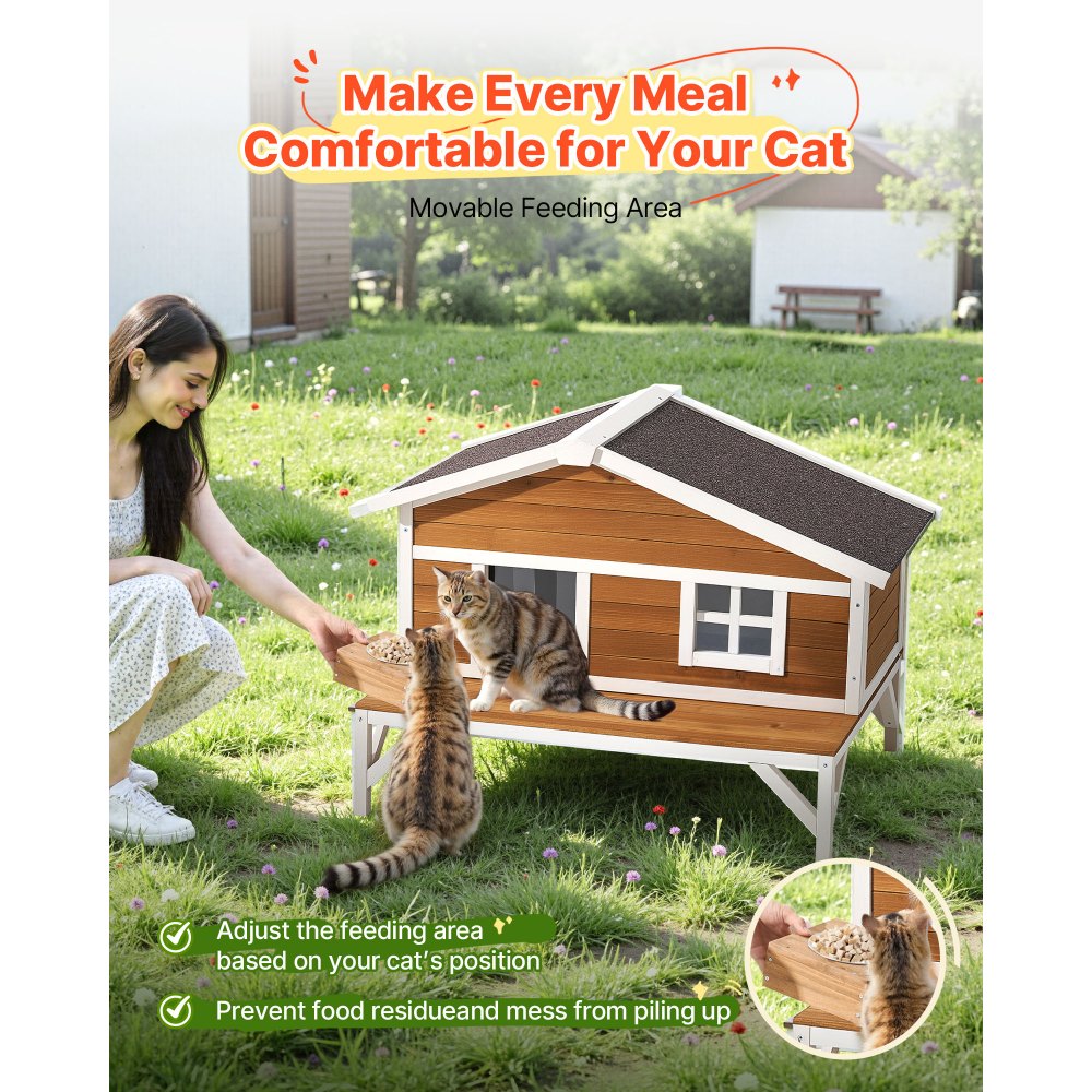 Μονωμένο σπιτάκι γάτας VEVOR, Υπερυψωμένο καταφύγιο γάτας με μόνωση αφρού σε όλη την έκταση, Ξύλινο καταφύγιο άγριας γάτας με μεγάλη πλατφόρμα, Αδιάβροχα διαμερίσματα για γάτες εσωτερικού και εξωτερικού χώρου το χειμώνα 110 x 85 x 78 cm Μονωμένο σπιτάκι γάτας VEVOR, Υπερυψωμένο καταφύγιο γάτας με μόνωση αφρού σε όλη την έκταση, Ξύλινο καταφύγιο άγριας γάτας με μεγάλη πλατφόρμα, Αδιάβροχα διαμερίσματα για γάτες εσωτερικού και εξωτερικού χώρου το χειμώνα 110 x 85 x 78 cm