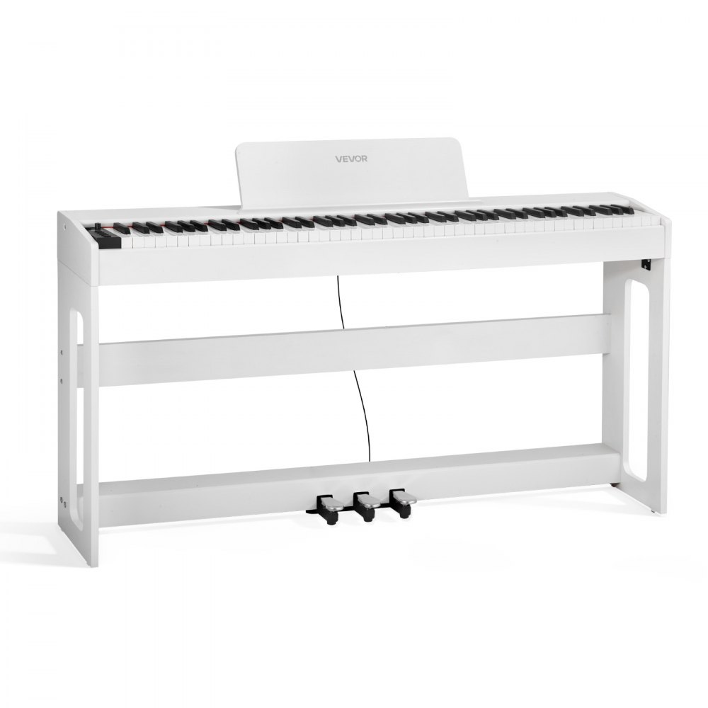 Ψηφιακό πιάνο VEVOR με βάρη, 88 πλήκτρα με πλήρη βάρη, ηλεκτρικό πληκτρολόγιο πιάνου με βάση επίπλωσης, τροφοδοτικό, τριπλό πεντάλ, λειτουργία εγγραφής, 280 τόνοι, ασύρματη σύνδεση, για αρχάριους, λευκό Ψηφιακό πιάνο VEVOR με βάρη, 88 πλήκτρα με πλήρη βάρη, ηλεκτρικό πληκτρολόγιο πιάνου με βάση επίπλωσης, τροφοδοτικό, τριπλό πεντάλ, λειτουργία εγγραφής, 280 τόνοι, ασύρματη σύνδεση, για αρχάριους, λευκό