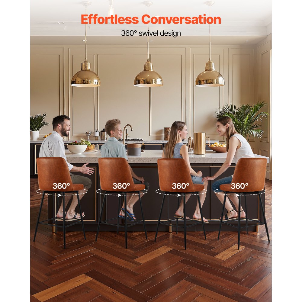 Σετ 2 σκαμπό μπαρ VEVOR, σκαμπό μπαρ με περιστρεφόμενο ύψος πάγκου 69cm, μοντέρνο σκαμπό μπαρ από δέρμα PU με πλάτη και μεταλλικά πόδια, καρέκλα μπαρ χωρίς μπράτσα, σκαμπό μπαρ νησίδας για κουζίνα, τραπεζαρία, καφέ Σετ 2 σκαμπό μπαρ VEVOR, σκαμπό μπαρ με περιστρεφόμενο ύψος πάγκου 69cm, μοντέρνο σκαμπό μπαρ από δέρμα PU με πλάτη και μεταλλικά πόδια, καρέκλα μπαρ χωρίς μπράτσα, σκαμπό μπαρ νησίδας για κουζίνα, τραπεζαρία, καφέ