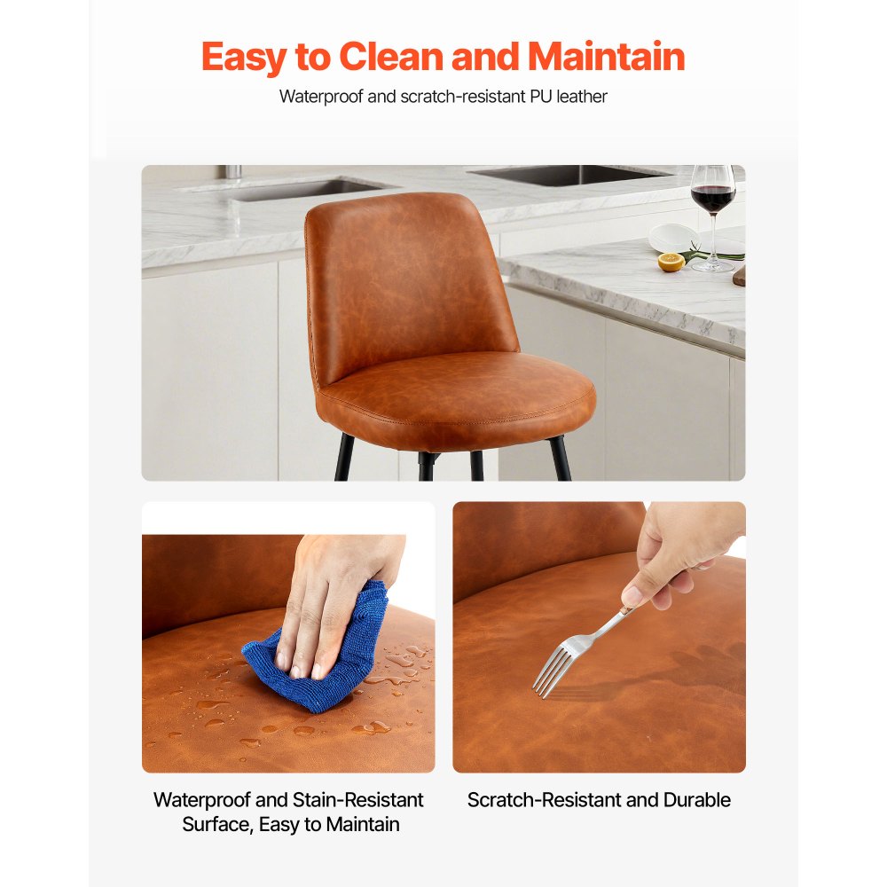 Σετ 2 σκαμπό μπαρ VEVOR, σκαμπό μπαρ με περιστρεφόμενο ύψος πάγκου 69cm, μοντέρνο σκαμπό μπαρ από δέρμα PU με πλάτη και μεταλλικά πόδια, καρέκλα μπαρ χωρίς μπράτσα, σκαμπό μπαρ νησίδας για κουζίνα, τραπεζαρία, καφέ Σετ 2 σκαμπό μπαρ VEVOR, σκαμπό μπαρ με περιστρεφόμενο ύψος πάγκου 69cm, μοντέρνο σκαμπό μπαρ από δέρμα PU με πλάτη και μεταλλικά πόδια, καρέκλα μπαρ χωρίς μπράτσα, σκαμπό μπαρ νησίδας για κουζίνα, τραπεζαρία, καφέ