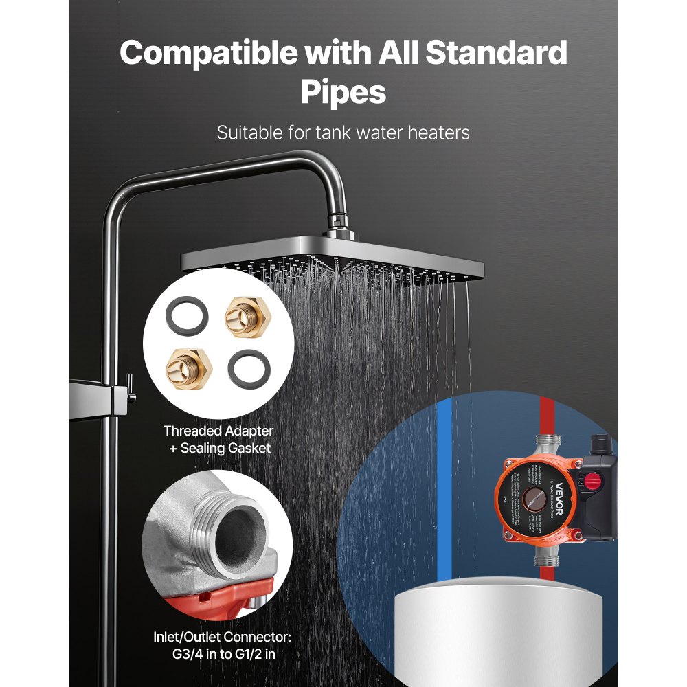 Αντλία ανακυκλοφορίας ζεστού νερού VEVOR, 38 LPM, Σύστημα κυκλοφορητή άμεσης κυκλοφορίας, Έλεγχος 3 ταχυτήτων, 100W, AC 220-240V, Προσαρμογέας G3/4 σε G1/2, Κεφαλή από ανοξείδωτο χάλυβα, για σύστημα θερμοσίφωνα Αντλία ανακυκλοφορίας ζεστού νερού VEVOR, 38 LPM, Σύστημα κυκλοφορητή άμεσης κυκλοφορίας, Έλεγχος 3 ταχυτήτων, 100W, AC 220-240V, Προσαρμογέας G3/4 σε G1/2, Κεφαλή από ανοξείδωτο χάλυβα, για σύστημα θερμοσίφωνα