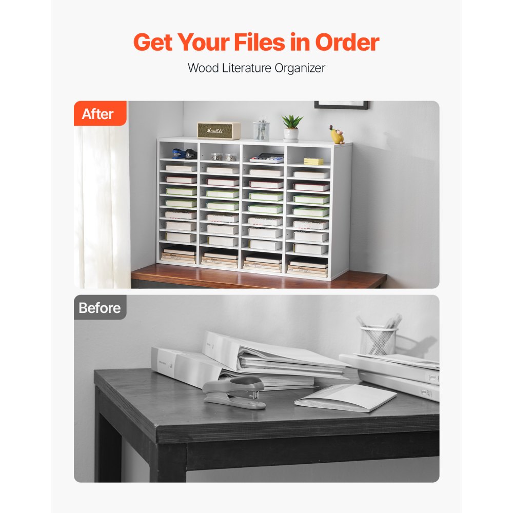 Οργανωτής Λογοτεχνίας VEVOR, Γραμματοκιβώτιο Γραφείου 36 Διαμερισμάτων με Ρυθμιζόμενα Ράφια, Ξύλινος Ταξινομητής Γραμματοκιβωτίων από Ινοσανίδα Μέσης Πυκνότητας, Αποθήκευση για Αρχεία, Έγγραφα, Χαρτιά, Λευκό Οργανωτής Λογοτεχνίας VEVOR, Γραμματοκιβώτιο Γραφείου 36 Διαμερισμάτων με Ρυθμιζόμενα Ράφια, Ξύλινος Ταξινομητής Γραμματοκιβωτίων από Ινοσανίδα Μέσης Πυκνότητας, Αποθήκευση για Αρχεία, Έγγραφα, Χαρτιά, Λευκό