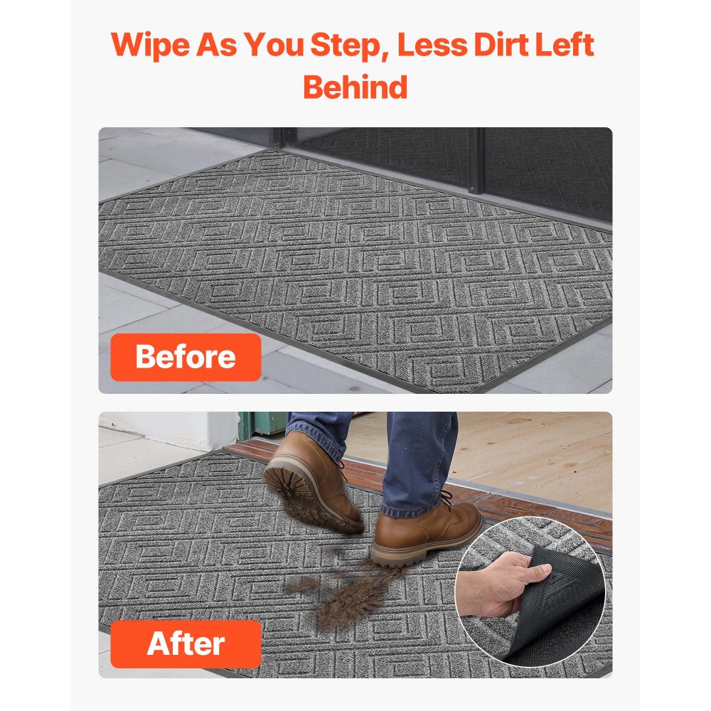 Πατάκι εισόδου VEVOR, 1562 x 914 mm Εμπορικό πατάκι δαπέδου για εσωτερικούς και εξωτερικούς χώρους, Μοντέρνο κομψό χαλί με υπόστρωμα TPE, Βαρέως τύπου πλενόμενο βιομηχανικό χαλί εισόδου για διάδρομο, μπαλκόνι, γκαράζ, γκρι Πατάκι εισόδου VEVOR, 1562 x 914 mm Εμπορικό πατάκι δαπέδου για εσωτερικούς και εξωτερικούς χώρους, Μοντέρνο κομψό χαλί με υπόστρωμα TPE, Βαρέως τύπου πλενόμενο βιομηχανικό χαλί εισόδου για διάδρομο, μπαλκόνι, γκαράζ, γκρι