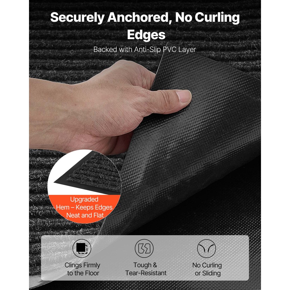 Πατάκι εισόδου VEVOR, 1829 x 1219 mm, εμπορικό πατάκι δαπέδου για εσωτερικούς και εξωτερικούς χώρους, κομψό ριγέ βιομηχανικό χαλί με επένδυση PVC, βαρέως τύπου πλενόμενο χαλί εισόδου για διάδρομο, μπαλκόνι, γκαράζ, γκρι Πατάκι εισόδου VEVOR, 1829 x 1219 mm, εμπορικό πατάκι δαπέδου για εσωτερικούς και εξωτερικούς χώρους, κομψό ριγέ βιομηχανικό χαλί με επένδυση PVC, βαρέως τύπου πλενόμενο χαλί εισόδου για διάδρομο, μπαλκόνι, γκαράζ, γκρι