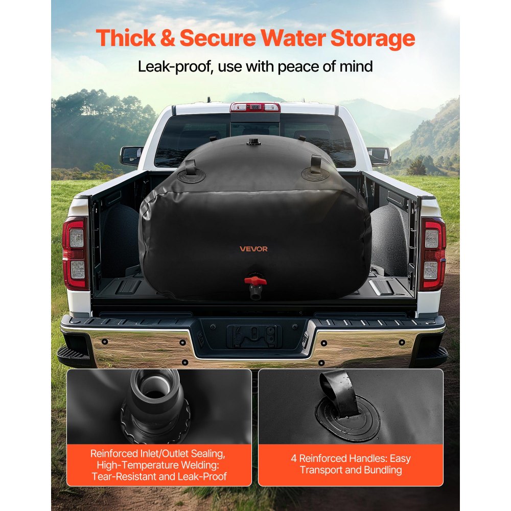 Κύστη αποθήκευσης νερού VEVOR, Δεξαμενή αποθήκευσης νερού 540L, Κύστη μαλακής σακούλας μεγάλης χωρητικότητας από PVC 1000D, Πτυσσόμενη φορητή για άρδευση κήπου, κάμπινγκ, τροχόσπιτο, χρήση έκτακτης ανάγκης - Μαύρο Κύστη αποθήκευσης νερού VEVOR, Δεξαμενή αποθήκευσης νερού 540L, Κύστη μαλακής σακούλας μεγάλης χωρητικότητας από PVC 1000D, Πτυσσόμενη φορητή για άρδευση κήπου, κάμπινγκ, τροχόσπιτο, χρήση έκτακτης ανάγκης - Μαύρο
