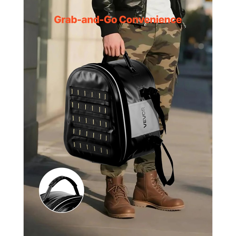 Τσάντα πίσω καθίσματος μοτοσικλέτας VEVOR, τσάντα πίσω καθίσματος μοτοσικλέτας 28 λίτρων με αδιάβροχο ύφασμα, τσάντα αποσκευών μοτοσικλέτας για υπαίθριες αθλητικές δραστηριότητες, τσάντα πορτμπαγκάζ με τσέπη και ρυθμιζόμενη αγκράφα, πίσω σχάρες γενικής χρήσης, μαύρη Τσάντα πίσω καθίσματος μοτοσικλέτας VEVOR, τσάντα πίσω καθίσματος μοτοσικλέτας 28 λίτρων με αδιάβροχο ύφασμα, τσάντα αποσκευών μοτοσικλέτας για υπαίθριες αθλητικές δραστηριότητες, τσάντα πορτμπαγκάζ με τσέπη και ρυθμιζόμενη αγκράφα, πίσω σχάρες γενικής χρήσης, μαύρη