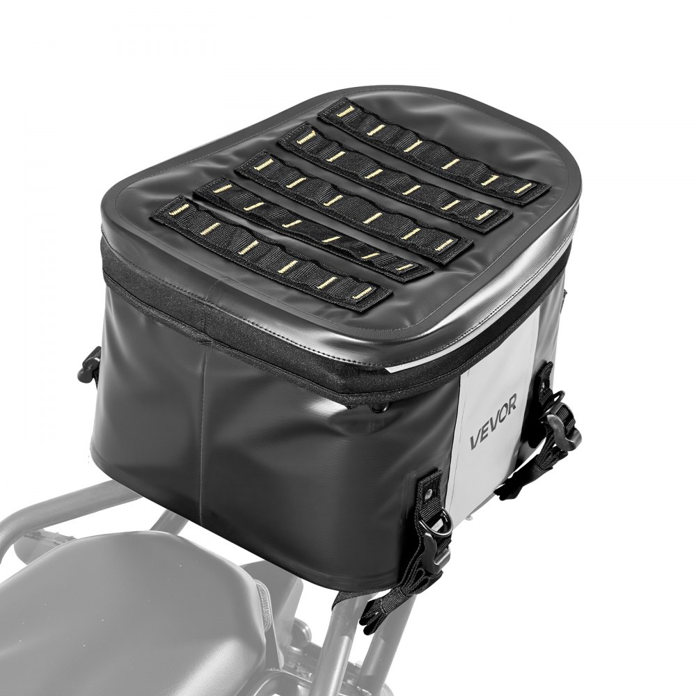 Τσάντα πίσω καθίσματος μοτοσικλέτας VEVOR, τσάντα πίσω καθίσματος μοτοσικλέτας 28 λίτρων με αδιάβροχο ύφασμα, τσάντα αποσκευών μοτοσικλέτας για υπαίθριες αθλητικές δραστηριότητες, τσάντα πορτμπαγκάζ με τσέπη και ρυθμιζόμενη αγκράφα, πίσω σχάρες γενικής χρήσης, μαύρη Τσάντα πίσω καθίσματος μοτοσικλέτας VEVOR, τσάντα πίσω καθίσματος μοτοσικλέτας 28 λίτρων με αδιάβροχο ύφασμα, τσάντα αποσκευών μοτοσικλέτας για υπαίθριες αθλητικές δραστηριότητες, τσάντα πορτμπαγκάζ με τσέπη και ρυθμιζόμενη αγκράφα, πίσω σχάρες γενικής χρήσης, μαύρη