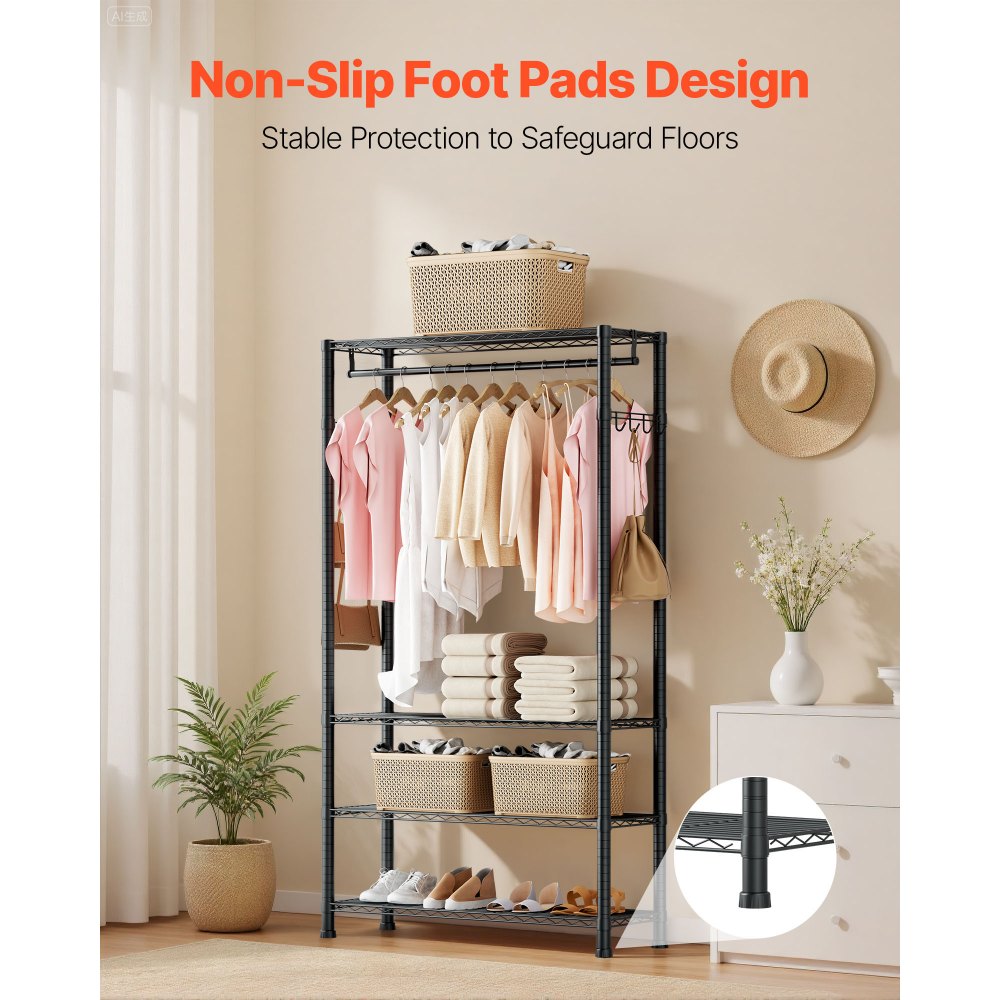 Ράφι ρούχων VEVOR, Ράφι ρούχων βαρέως τύπου, Ράφι ρούχων 4 ρυθμιζόμενων επιπέδων με ανθρακούχο χάλυβα, Ντουλάπα-ντουλάπα χωρητικότητας 227 kg για υπνοδωμάτιο, κατάστημα ρούχων, διάδρομο Ράφι ρούχων VEVOR, Ράφι ρούχων βαρέως τύπου, Ράφι ρούχων 4 ρυθμιζόμενων επιπέδων με ανθρακούχο χάλυβα, Ντουλάπα-ντουλάπα χωρητικότητας 227 kg για υπνοδωμάτιο, κατάστημα ρούχων, διάδρομο