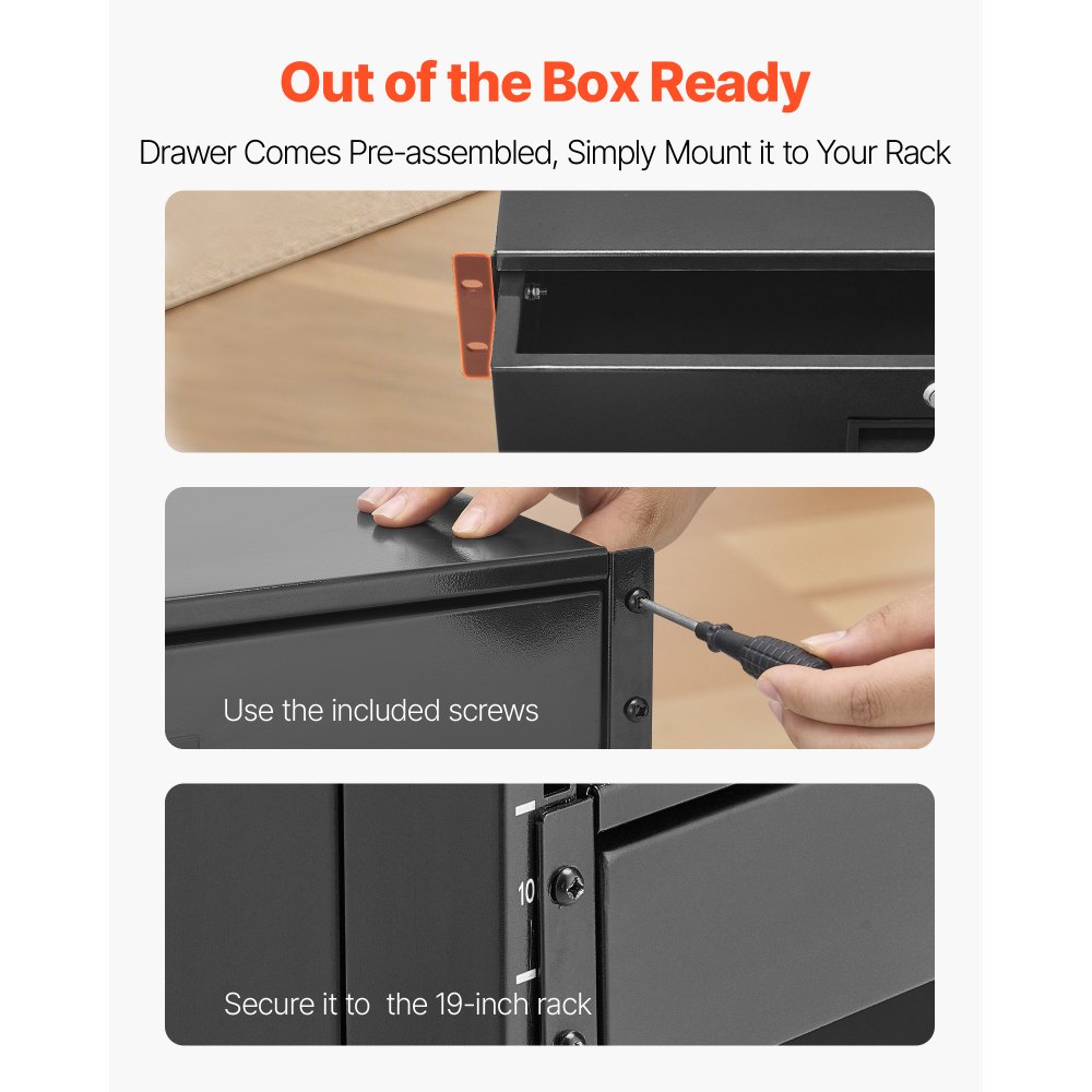 Συρτάρι VEVOR 2U για τοποθέτηση σε rack, μέγιστης αντοχής φορτίου 22,68 kg, θήκη κλειδώματος διακομιστή, συρόμενο συρτάρι με κλειδαριά και οπές διαχείρισης καλωδίων, για rack ή περίβλημα καμπίνας διακομιστή δικτύου Συρτάρι VEVOR 2U για τοποθέτηση σε rack, μέγιστης αντοχής φορτίου 22,68 kg, θήκη κλειδώματος διακομιστή, συρόμενο συρτάρι με κλειδαριά και οπές διαχείρισης καλωδίων, για rack ή περίβλημα καμπίνας διακομιστή δικτύου