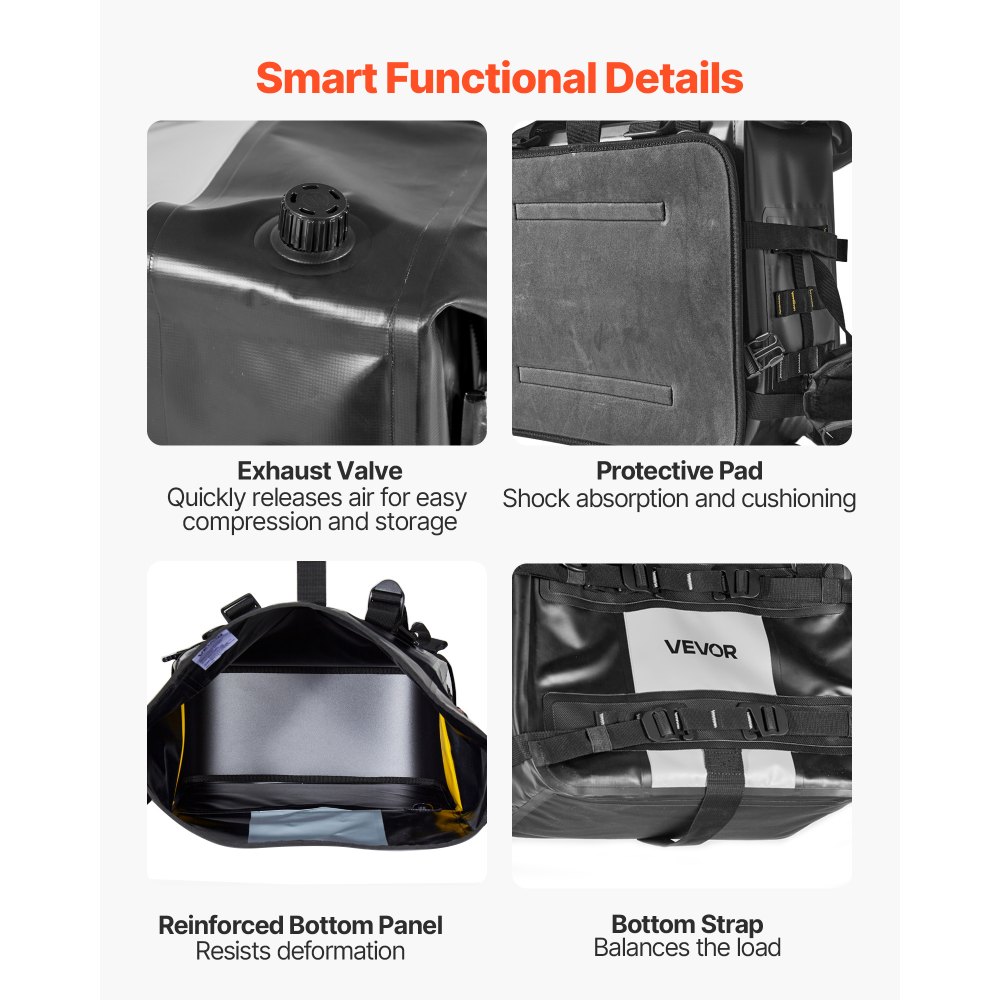 Τσάντα σέλας μοτοσικλέτας VEVOR, 56 L (28 L x 2) Πλαϊνή τσάντα σέλας μεγάλης χωρητικότητας συμβατή με τις περισσότερες μοτοσικλέτες, Αδιάβροχη υφασμάτινη αποθήκευση αποσκευών μοτοσικλέτας για υπαίθριες δραστηριότητες, αθλητικές δραστηριότητες με αποσπώμενη εσωτερική τσάντα, μαύρη Τσάντα σέλας μοτοσικλέτας VEVOR, 56 L (28 L x 2) Πλαϊνή τσάντα σέλας μεγάλης χωρητικότητας συμβατή με τις περισσότερες μοτοσικλέτες, Αδιάβροχη υφασμάτινη αποθήκευση αποσκευών μοτοσικλέτας για υπαίθριες δραστηριότητες, αθλητικές δραστηριότητες με αποσπώμενη εσωτερική τσάντα, μαύρη