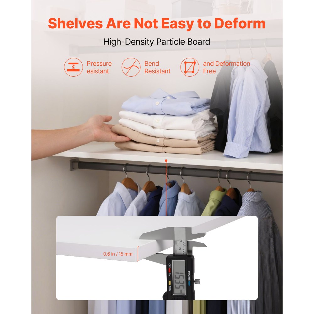 Ράφια μελαμίνης VEVOR, 2 τεμαχίων, ξύλινα ράφια ντουλαπιών κομμένα σε μέγεθος για σύστημα ντουλαπιών, ανταλλακτικό ράφι ντουλαπιών, ευέλικτη σανίδα ντουλάπας για ντουλάπες, ντουλάπια ή οποιεσδήποτε ανάγκες ραφιών κατά παραγγελία Ράφια μελαμίνης VEVOR, 2 τεμαχίων, ξύλινα ράφια ντουλαπιών κομμένα σε μέγεθος για σύστημα ντουλαπιών, ανταλλακτικό ράφι ντουλαπιών, ευέλικτη σανίδα ντουλάπας για ντουλάπες, ντουλάπια ή οποιεσδήποτε ανάγκες ραφιών κατά παραγγελία