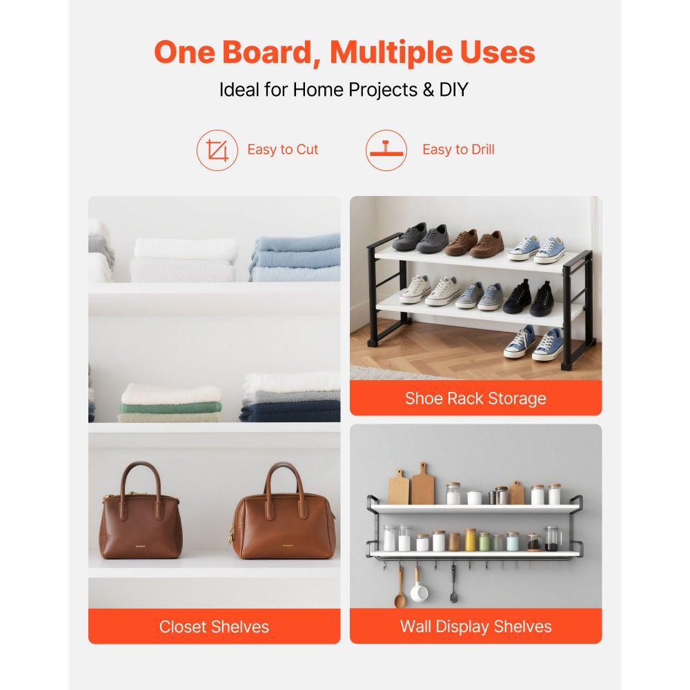 Ράφια μελαμίνης VEVOR, 2 τεμαχίων, ξύλινα ράφια ντουλαπιών κομμένα σε μέγεθος για σύστημα ντουλαπιών, ανταλλακτικό ράφι ντουλαπιών, ευέλικτη σανίδα ντουλάπας για ντουλάπες, ντουλάπια ή οποιεσδήποτε ανάγκες ραφιών κατά παραγγελία Ράφια μελαμίνης VEVOR, 2 τεμαχίων, ξύλινα ράφια ντουλαπιών κομμένα σε μέγεθος για σύστημα ντουλαπιών, ανταλλακτικό ράφι ντουλαπιών, ευέλικτη σανίδα ντουλάπας για ντουλάπες, ντουλάπια ή οποιεσδήποτε ανάγκες ραφιών κατά παραγγελία