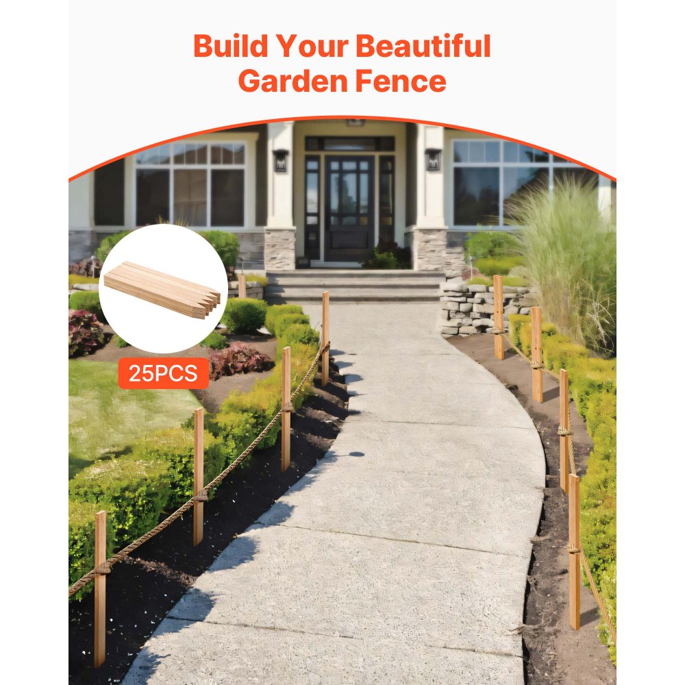 Ξύλινοι πάσσαλοι κήπου VEVOR, 25 τεμάχια 12,7×38,1×609,6 mm Πάσσαλοι διαβάθμισης εδάφους, Πάσσαλος εδάφους κήπου με αιχμηρή μύτη, Πάσσαλος στήριξης φυτών από ξύλο ελάτης, Πινακίδες για όρια φράχτη λάσπης, γραμμές βάσης αυλής Ξύλινοι πάσσαλοι κήπου VEVOR, 25 τεμάχια 12,7×38,1×609,6 mm Πάσσαλοι διαβάθμισης εδάφους, Πάσσαλος εδάφους κήπου με αιχμηρή μύτη, Πάσσαλος στήριξης φυτών από ξύλο ελάτης, Πινακίδες για όρια φράχτη λάσπης, γραμμές βάσης αυλής