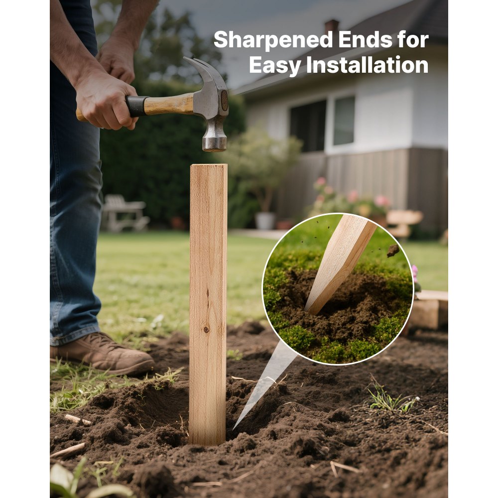 Ξύλινοι πάσσαλοι κήπου VEVOR, 25 τεμάχια 12,7×38,1×914,4 mm Πάσσαλοι διαβάθμισης εδάφους, Πάσσαλος εδάφους κήπου με αιχμηρή μύτη, Πάσσαλος στήριξης φυτών από ξύλο ελάτης, Πινακίδες για όρια φράχτη λάσπης, γραμμές βάσης αυλής Ξύλινοι πάσσαλοι κήπου VEVOR, 25 τεμάχια 12,7×38,1×914,4 mm Πάσσαλοι διαβάθμισης εδάφους, Πάσσαλος εδάφους κήπου με αιχμηρή μύτη, Πάσσαλος στήριξης φυτών από ξύλο ελάτης, Πινακίδες για όρια φράχτη λάσπης, γραμμές βάσης αυλής