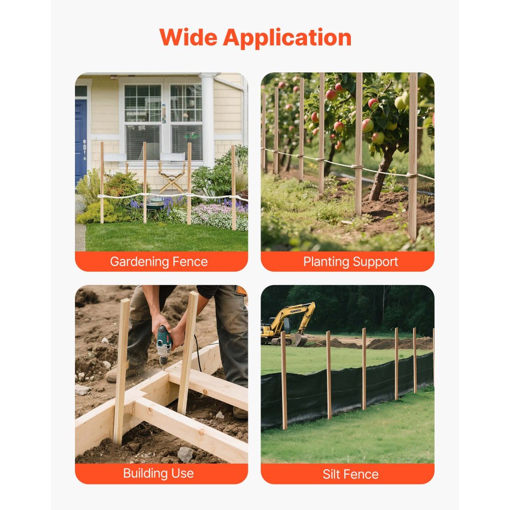 Ξύλινοι πάσσαλοι κήπου VEVOR, 25 τεμάχια 17,53×12,7×1219,2 mm Πάσσαλοι διαβάθμισης εδάφους, Πάσσαλος εδάφους κήπου με αιχμηρή μύτη, Πάσσαλος στήριξης φυτών από ξύλο ελάτης, Πινακίδες για όρια φράχτη λάσπης, γραμμές βάσης αυλής Ξύλινοι πάσσαλοι κήπου VEVOR, 25 τεμάχια 17,53×12,7×1219,2 mm Πάσσαλοι διαβάθμισης εδάφους, Πάσσαλος εδάφους κήπου με αιχμηρή μύτη, Πάσσαλος στήριξης φυτών από ξύλο ελάτης, Πινακίδες για όρια φράχτη λάσπης, γραμμές βάσης αυλής