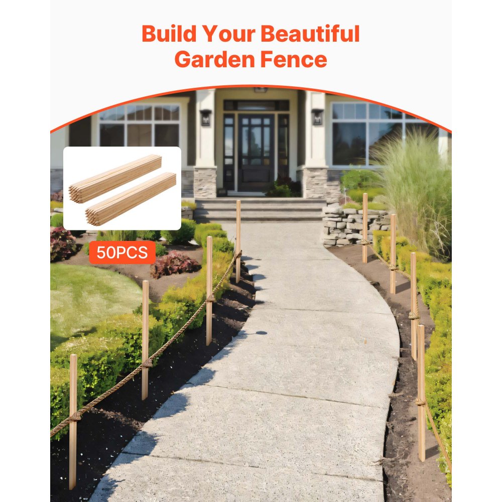 Ξύλινοι πάσσαλοι κήπου VEVOR, 50 τεμάχια 19,05×19,05×914,4 mm Πάσσαλοι διαβάθμισης εδάφους, Πάσσαλος εδάφους κήπου με αιχμηρή μύτη, Πάσσαλος στήριξης φυτών από ξύλο ελάτης, Πινακίδες για όρια φράχτη λάσπης, γραμμές βάσης αυλής Ξύλινοι πάσσαλοι κήπου VEVOR, 50 τεμάχια 19,05×19,05×914,4 mm Πάσσαλοι διαβάθμισης εδάφους, Πάσσαλος εδάφους κήπου με αιχμηρή μύτη, Πάσσαλος στήριξης φυτών από ξύλο ελάτης, Πινακίδες για όρια φράχτη λάσπης, γραμμές βάσης αυλής