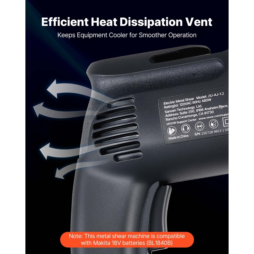 Ηλεκτρικό ψαλίδι μετάλλων VEVOR, κόφτης λαμαρίνας με καλώδιο 4,0 Amp με περιστρεφόμενη κεφαλή 360 μοιρών, μεταβλητή ταχύτητα, συνεχής κοπή, καθαρή κοπή για γαλβανισμένο χάλυβα 1,22 mm, ανοξείδωτο χάλυβα 1 mm, 2500 SPM Ηλεκτρικό ψαλίδι μετάλλων VEVOR, κόφτης λαμαρίνας με καλώδιο 4,0 Amp με περιστρεφόμενη κεφαλή 360 μοιρών, μεταβλητή ταχύτητα, συνεχής κοπή, καθαρή κοπή για γαλβανισμένο χάλυβα 1,22 mm, ανοξείδωτο χάλυβα 1 mm, 2500 SPM