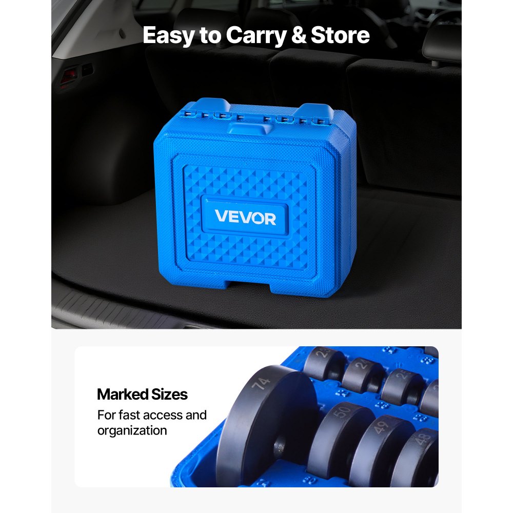 Κιτ Πίεσης Ρουλεμάν VEVOR, 10 τεμάχια, Σετ Κατσαβιδιού Ρουλεμάν και Στεγανοποίησης με 9 Δακτυλίους και Άξονα Χειρισμού, Σετ Εργαλείων Κατσαβιδιού Δακτυλίου, Κιτ Εργαλείων Αφαίρεσης και Εγκατάστασης Κράματος Αλουμινίου Βαρέως Τύπου με Θήκη Αποθήκευσης Κιτ Πίεσης Ρουλεμάν VEVOR, 10 τεμάχια, Σετ Κατσαβιδιού Ρουλεμάν και Στεγανοποίησης με 9 Δακτυλίους και Άξονα Χειρισμού, Σετ Εργαλείων Κατσαβιδιού Δακτυλίου, Κιτ Εργαλείων Αφαίρεσης και Εγκατάστασης Κράματος Αλουμινίου Βαρέως Τύπου με Θήκη Αποθήκευσης