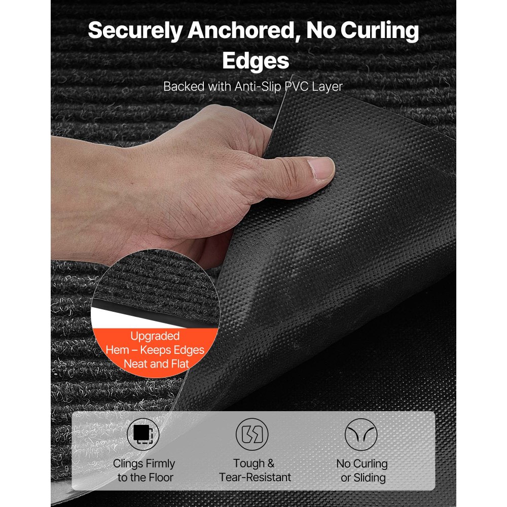 Πατάκι εισόδου VEVOR, επαγγελματικό πατάκι δαπέδου 3048 x 914 mm για εσωτερικούς και εξωτερικούς χώρους, κομψό ριγέ βιομηχανικό χαλί με επένδυση PVC, βαρέως τύπου πλενόμενο χαλί εισόδου για διάδρομο, μπαλκόνι, γκαράζ, γκρι Πατάκι εισόδου VEVOR, επαγγελματικό πατάκι δαπέδου 3048 x 914 mm για εσωτερικούς και εξωτερικούς χώρους, κομψό ριγέ βιομηχανικό χαλί με επένδυση PVC, βαρέως τύπου πλενόμενο χαλί εισόδου για διάδρομο, μπαλκόνι, γκαράζ, γκρι