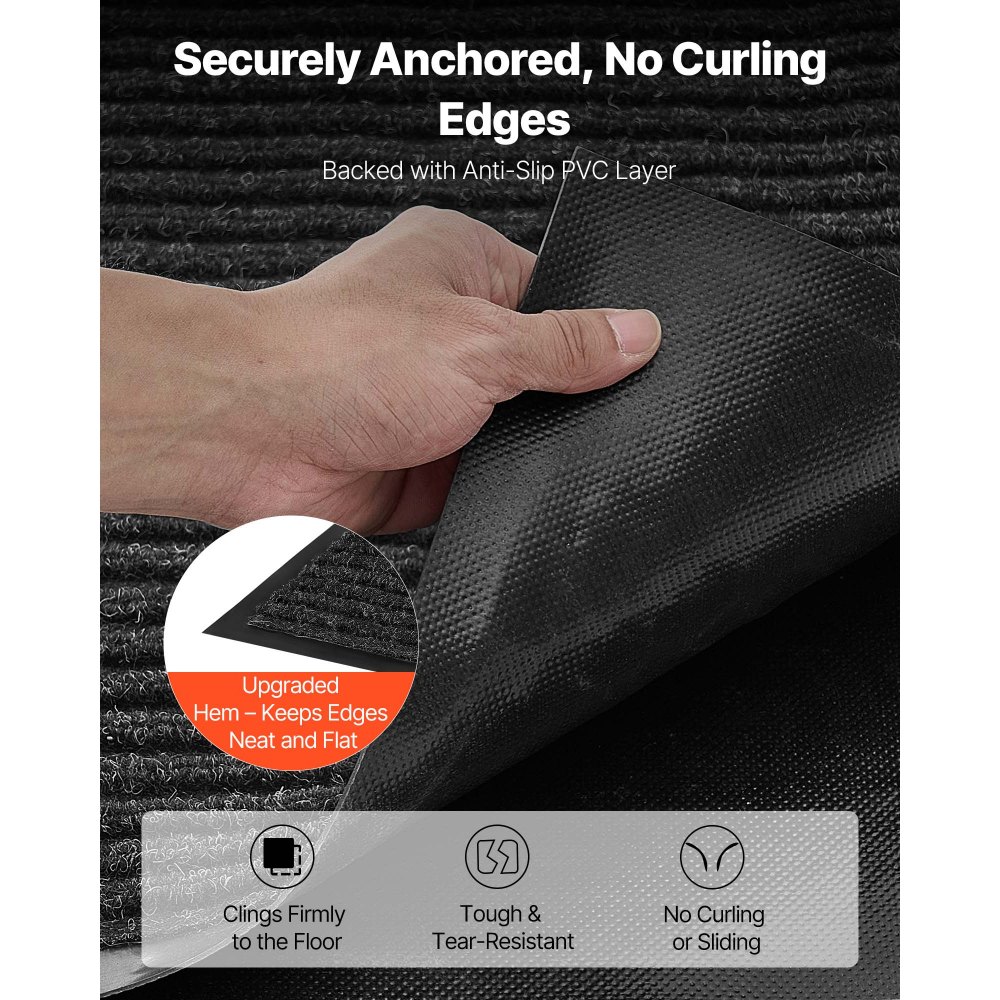 Πατάκι εισόδου VEVOR, 2438 x 1219 mm, εμπορικό πατάκι δαπέδου για εσωτερικούς και εξωτερικούς χώρους, κομψό ριγέ βιομηχανικό χαλί με επένδυση PVC, βαρέως τύπου πλενόμενο χαλί εισόδου για διάδρομο, μπαλκόνι, γκαράζ, γκρι Πατάκι εισόδου VEVOR, 2438 x 1219 mm, εμπορικό πατάκι δαπέδου για εσωτερικούς και εξωτερικούς χώρους, κομψό ριγέ βιομηχανικό χαλί με επένδυση PVC, βαρέως τύπου πλενόμενο χαλί εισόδου για διάδρομο, μπαλκόνι, γκαράζ, γκρι