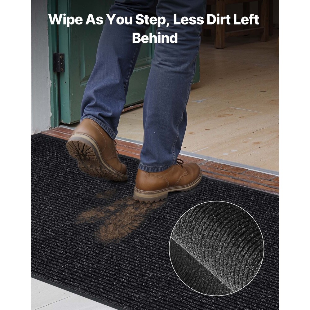 Πατάκι εισόδου VEVOR, 2438 x 1219 mm, εμπορικό πατάκι δαπέδου για εσωτερικούς και εξωτερικούς χώρους, κομψό ριγέ βιομηχανικό χαλί με επένδυση PVC, βαρέως τύπου πλενόμενο χαλί εισόδου για διάδρομο, μπαλκόνι, γκαράζ, γκρι Πατάκι εισόδου VEVOR, 2438 x 1219 mm, εμπορικό πατάκι δαπέδου για εσωτερικούς και εξωτερικούς χώρους, κομψό ριγέ βιομηχανικό χαλί με επένδυση PVC, βαρέως τύπου πλενόμενο χαλί εισόδου για διάδρομο, μπαλκόνι, γκαράζ, γκρι