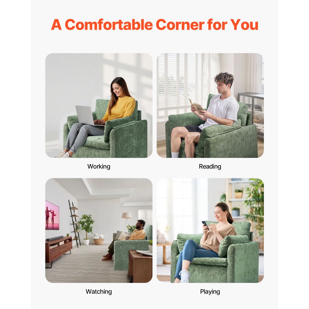 Πολυθρόνα VEVOR Green Accent, Μοντέρνα Πολυθρόνα με Ταπετσαρία και Μπράτσα, Πολυθρόνες από Υφασμάτινο με Χοντρό Μαξιλάρι και Αψιδωτή Πλάτη, Μονή Υφασμάτινη Πολυθρόνα για Σαλόνι, Υπνοδωμάτιο, Γραφείο, Γραφείο Πολυθρόνα VEVOR Green Accent, Μοντέρνα Πολυθρόνα με Ταπετσαρία και Μπράτσα, Πολυθρόνες από Υφασμάτινο με Χοντρό Μαξιλάρι και Αψιδωτή Πλάτη, Μονή Υφασμάτινη Πολυθρόνα για Σαλόνι, Υπνοδωμάτιο, Γραφείο, Γραφείο