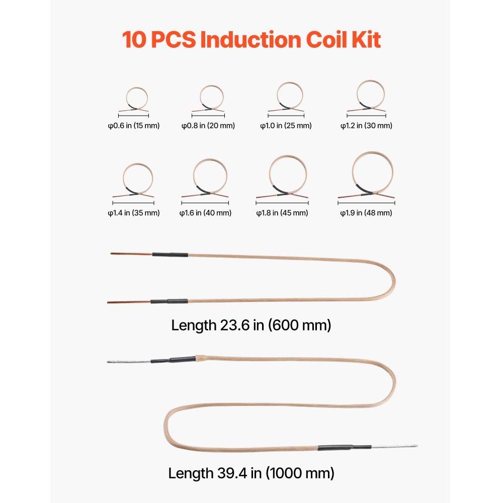 VEVOR 10 τεμάχια μαγνητικό επαγωγικό θερμαντικό πηνίο, αξεσουάρ θερμότητας επαγωγέα, κιτ μίνι θερμαντικού πηνίου με ευελιξία και μεγάλη διάρκεια ζωής, για την αφαίρεση σκουριασμένων μπουλονιών και παξιμαδιών, 8 πηνία + 1 σχήματος U + 1 ελεύθερης διαμόρφωσης VEVOR 10 τεμάχια μαγνητικό επαγωγικό θερμαντικό πηνίο, αξεσουάρ θερμότητας επαγωγέα, κιτ μίνι θερμαντικού πηνίου με ευελιξία και μεγάλη διάρκεια ζωής, για την αφαίρεση σκουριασμένων μπουλονιών και παξιμαδιών, 8 πηνία + 1 σχήματος U + 1 ελεύθερης διαμόρφωσης