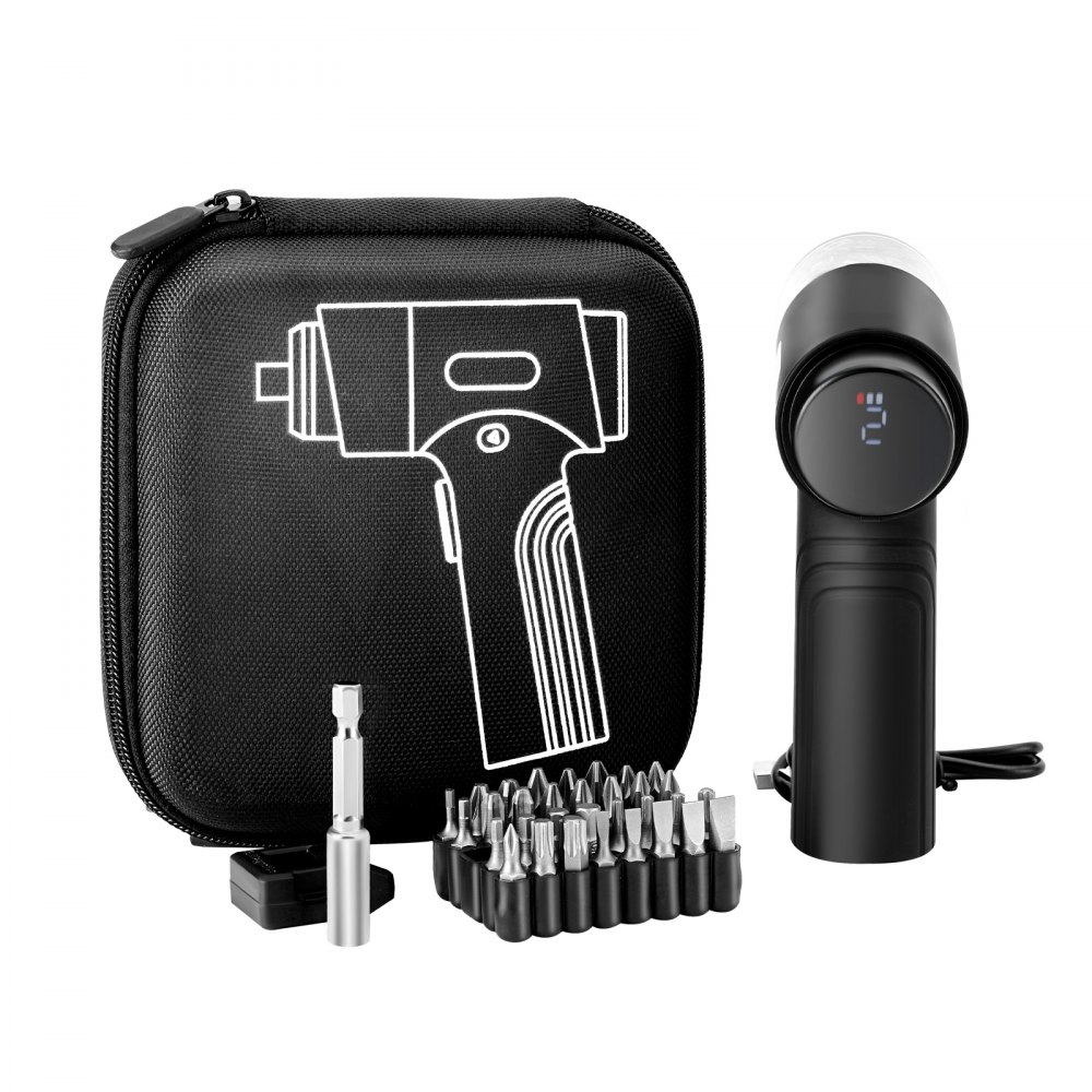 Ηλεκτρικό κατσαβίδι VEVOR, 7 ρυθμίσεις ροπής 0,5-5 Nm, μπαταρία 2500mAh, σετ κατσαβιδιών χωρίς καλώδιο με 32 μύτες 1/4 ίντσας, ψηφιακή οθόνη, φως LED, φόρτιση τύπου C, για ηλεκτρολογικές επισκευές επίπλων Ηλεκτρικό κατσαβίδι VEVOR, 7 ρυθμίσεις ροπής 0,5-5 Nm, μπαταρία 2500mAh, σετ κατσαβιδιών χωρίς καλώδιο με 32 μύτες 1/4 ίντσας, ψηφιακή οθόνη, φως LED, φόρτιση τύπου C, για ηλεκτρολογικές επισκευές επίπλων