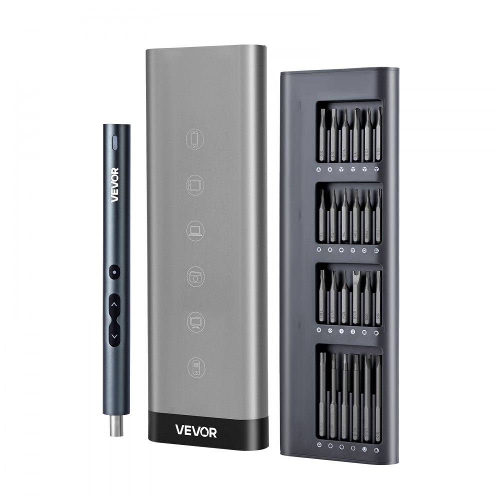 Σετ ηλεκτρικών κατσαβιδιών ακριβείας VEVOR, 48 μαγνητικές μύτες, μίνι ηλεκτρικό κατσαβίδι με μαγνητικό κουτί αποθήκευσης, ατσάλινες μύτες S2, φως LED, φόρτιση τύπου C, για επισκευή τηλεφώνων, φορητών υπολογιστών και ηλεκτρονικών ειδών Σετ ηλεκτρικών κατσαβιδιών ακριβείας VEVOR, 48 μαγνητικές μύτες, μίνι ηλεκτρικό κατσαβίδι με μαγνητικό κουτί αποθήκευσης, ατσάλινες μύτες S2, φως LED, φόρτιση τύπου C, για επισκευή τηλεφώνων, φορητών υπολογιστών και ηλεκτρονικών ειδών