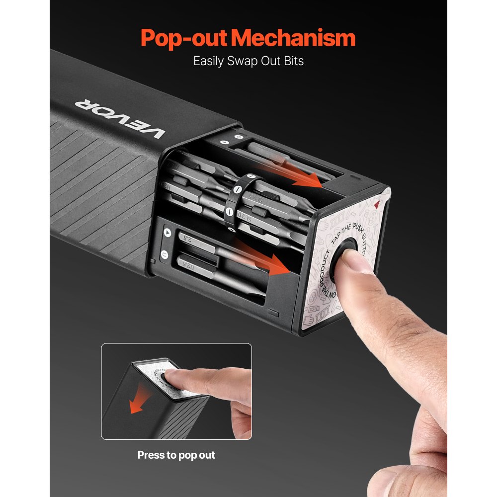 Σετ ηλεκτρικών κατσαβιδιών ακριβείας VEVOR, 52 μαγνητικές μύτες, μίνι ηλεκτρικό κατσαβίδι με μαγνητικό κουτί αποθήκευσης, ατσάλινες μύτες S2, φως LED, φόρτιση τύπου C, για επισκευή τηλεφώνων, φορητών υπολογιστών και ηλεκτρονικών ειδών Σετ ηλεκτρικών κατσαβιδιών ακριβείας VEVOR, 52 μαγνητικές μύτες, μίνι ηλεκτρικό κατσαβίδι με μαγνητικό κουτί αποθήκευσης, ατσάλινες μύτες S2, φως LED, φόρτιση τύπου C, για επισκευή τηλεφώνων, φορητών υπολογιστών και ηλεκτρονικών ειδών