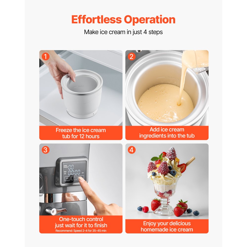 Παγωτομηχανή VEVOR, Χωρητικότητα 1,7 L, Ηλεκτρικό Μίξερ 6 Ταχυτήτων, με Ψηφιακή Οθόνη LED & Χρονοδιακόπτη, Αναδευτήρα, Γάντζο Ζύμης, Προστατευτικό Πιτσιλίσματος, για Σπιτικό Παγωτό Σορμπέ με Παγωμένο Γιαούρτι και Φρούτα, Γκρι Παγωτομηχανή VEVOR, Χωρητικότητα 1,7 L, Ηλεκτρικό Μίξερ 6 Ταχυτήτων, με Ψηφιακή Οθόνη LED & Χρονοδιακόπτη, Αναδευτήρα, Γάντζο Ζύμης, Προστατευτικό Πιτσιλίσματος, για Σπιτικό Παγωτό Σορμπέ με Παγωμένο Γιαούρτι και Φρούτα, Γκρι