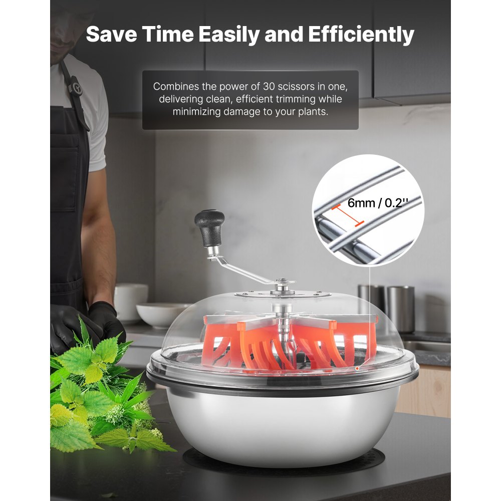 Χλοοκοπτικό VEVOR Bud Leaf Bowl, Χειροκίνητο χλοοκοπτικό μπουμπουκιών 420 mm, με αιχμηρές λεπίδες από ανοξείδωτο ατσάλι, οπτική κοπή, μηχανή υδροπονικής κοπής υγρής και ξηρής, περιστρεφόμενη περιστροφή για φυτά, φύλλα, μπουμπούκια, λουλούδια Χλοοκοπτικό VEVOR Bud Leaf Bowl, Χειροκίνητο χλοοκοπτικό μπουμπουκιών 420 mm, με αιχμηρές λεπίδες από ανοξείδωτο ατσάλι, οπτική κοπή, μηχανή υδροπονικής κοπής υγρής και ξηρής, περιστρεφόμενη περιστροφή για φυτά, φύλλα, μπουμπούκια, λουλούδια