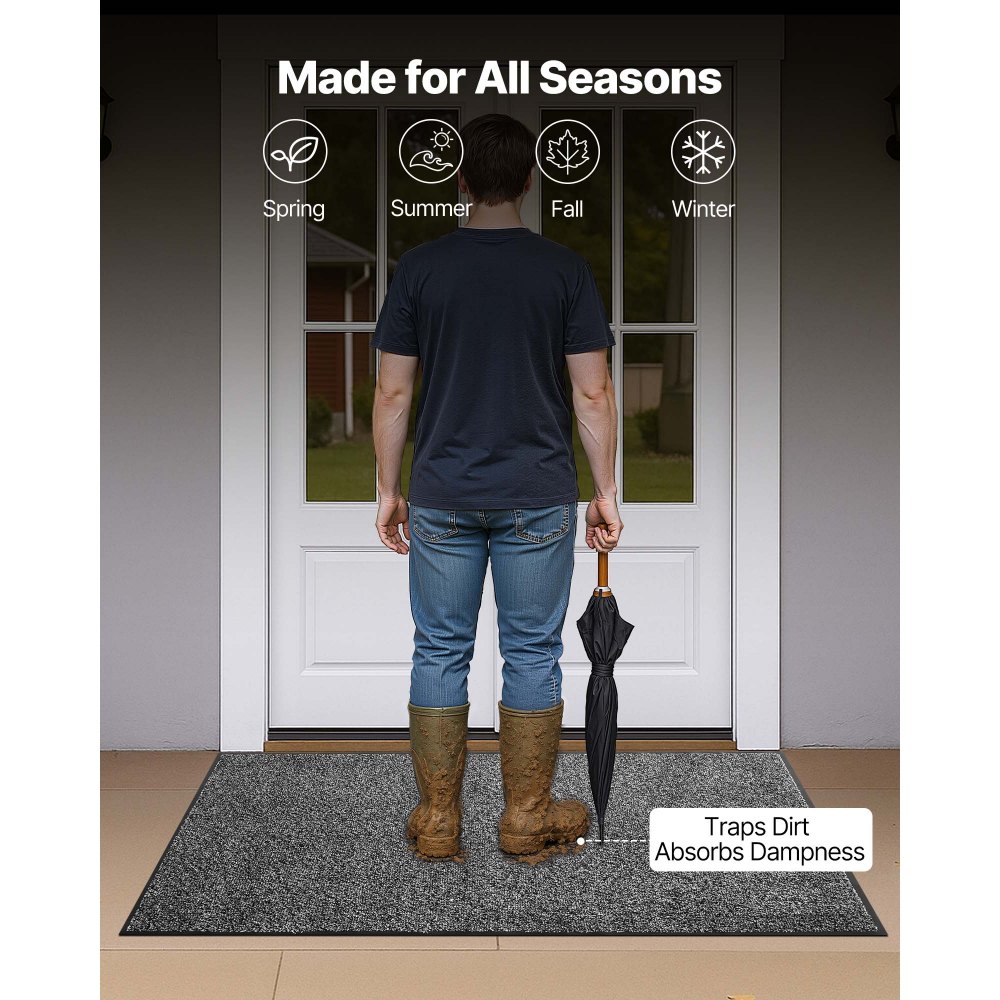 Πατάκι εισόδου VEVOR, 1524 x 914 mm Εμπορικό πατάκι δαπέδου για εσωτερικούς και εξωτερικούς χώρους, Βιομηχανικό χαλί εισόδου με υπόστρωμα PVC, Πλενόμενο χαλί εισόδου βαρέως τύπου για διάδρομο, κουζίνα, μπαλκόνι, γκαράζ, γκρι Πατάκι εισόδου VEVOR, 1524 x 914 mm Εμπορικό πατάκι δαπέδου για εσωτερικούς και εξωτερικούς χώρους, Βιομηχανικό χαλί εισόδου με υπόστρωμα PVC, Πλενόμενο χαλί εισόδου βαρέως τύπου για διάδρομο, κουζίνα, μπαλκόνι, γκαράζ, γκρι