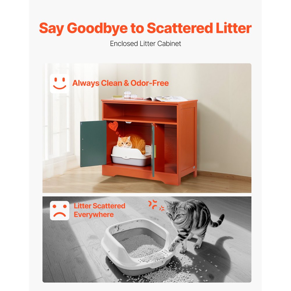 Θήκη άμμου άμμου γάτας VEVOR, Κρυφό ντουλάπι άμμου άμμου 79,2 cm με ράφι και αποθηκευτικό χώρο, Μοντέρνο στυλ εσωτερικής τουαλέτας γάτας, Ξύλινο τραπεζάκι επίπλων για γατάκια, Ταιριάζει στις περισσότερες αμμολεκάνες, Κόκκινο & Πράσινο Θήκη άμμου άμμου γάτας VEVOR, Κρυφό ντουλάπι άμμου άμμου 79,2 cm με ράφι και αποθηκευτικό χώρο, Μοντέρνο στυλ εσωτερικής τουαλέτας γάτας, Ξύλινο τραπεζάκι επίπλων για γατάκια, Ταιριάζει στις περισσότερες αμμολεκάνες, Κόκκινο & Πράσινο